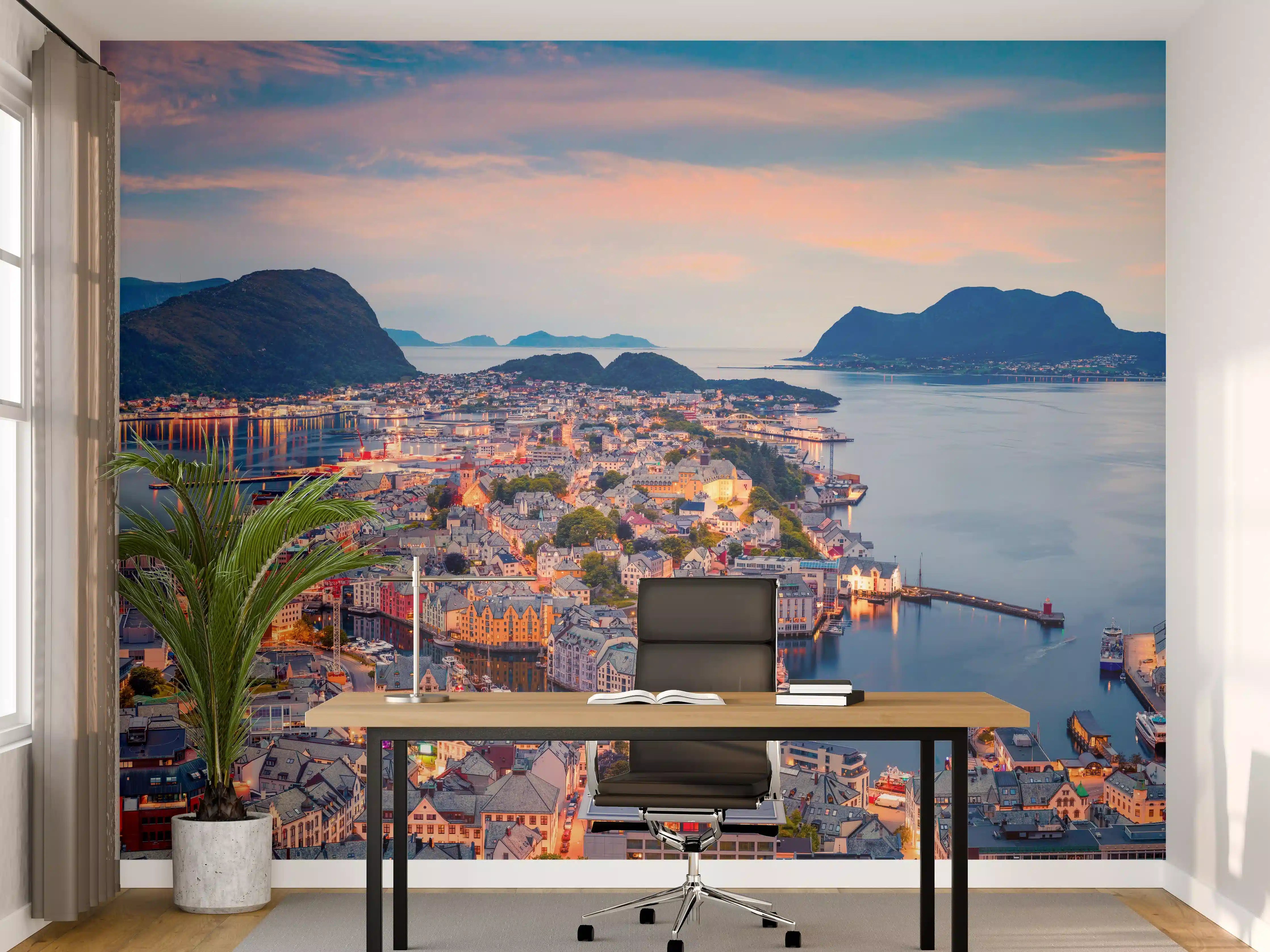 Büro Wandgestaltung - Hafenstadt Alesund