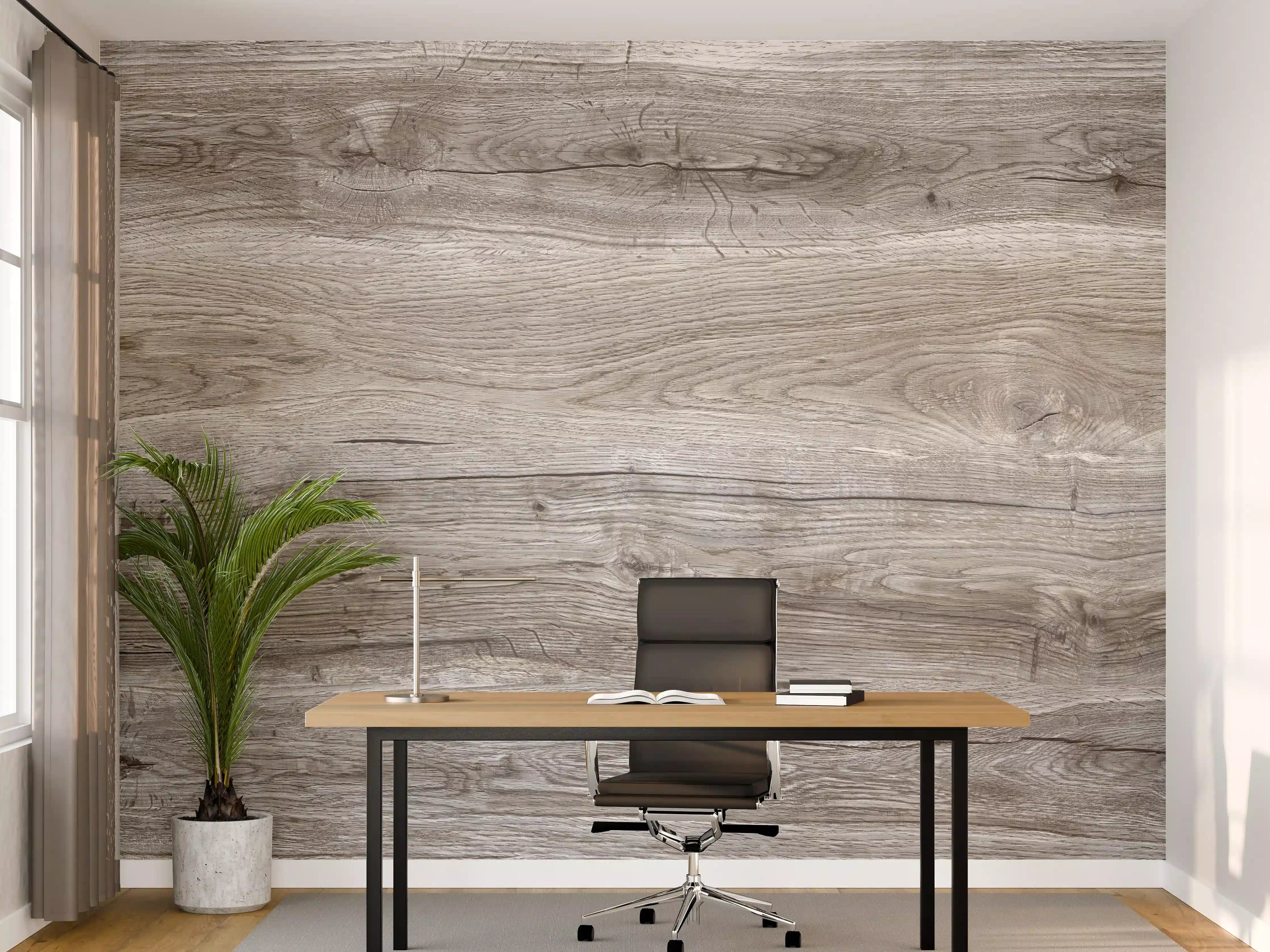 Büro Wandgestaltung - Hell-braune Holz Textur