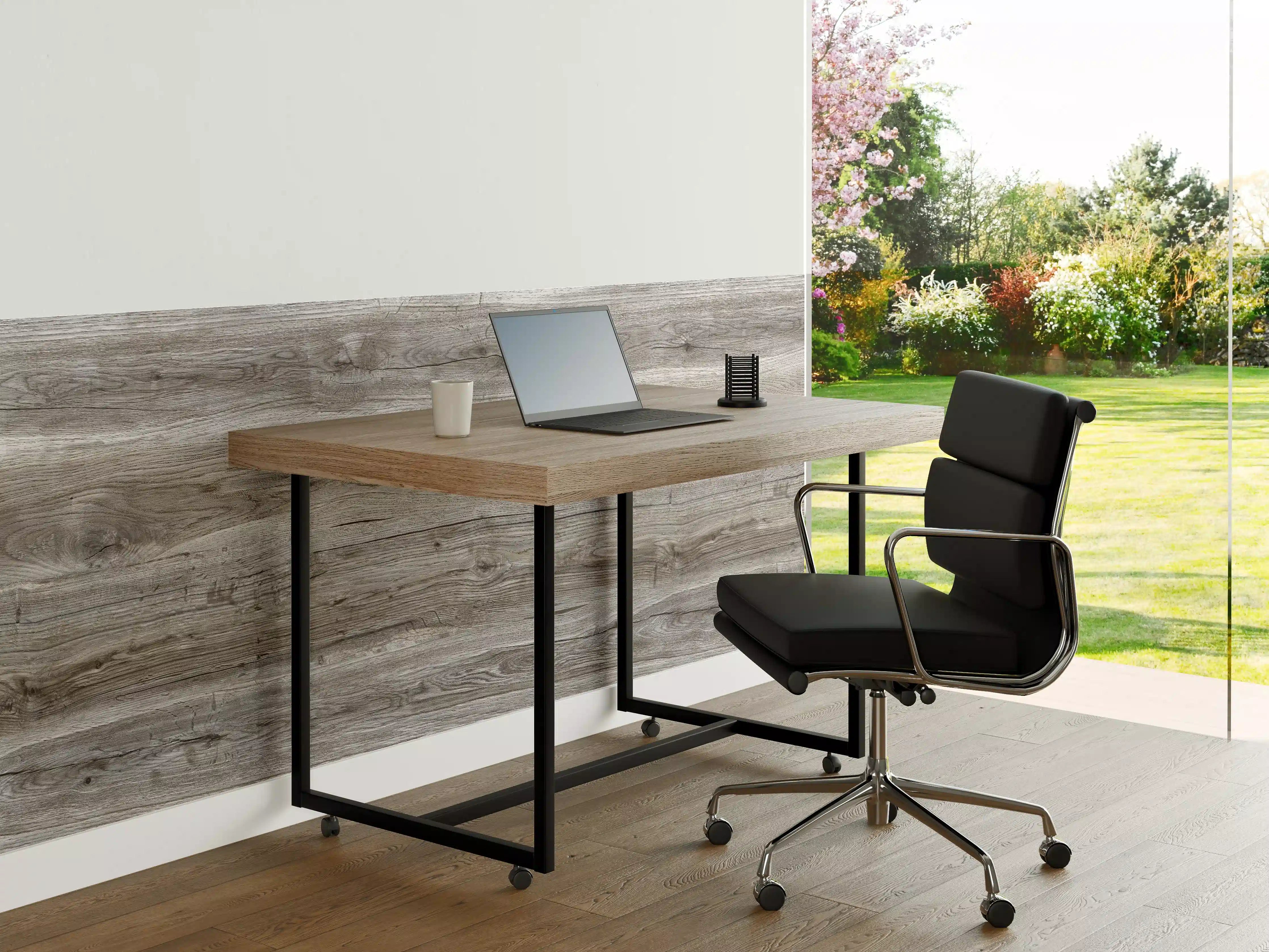 Büro Wandgestaltung - Hell-braune Holz Textur