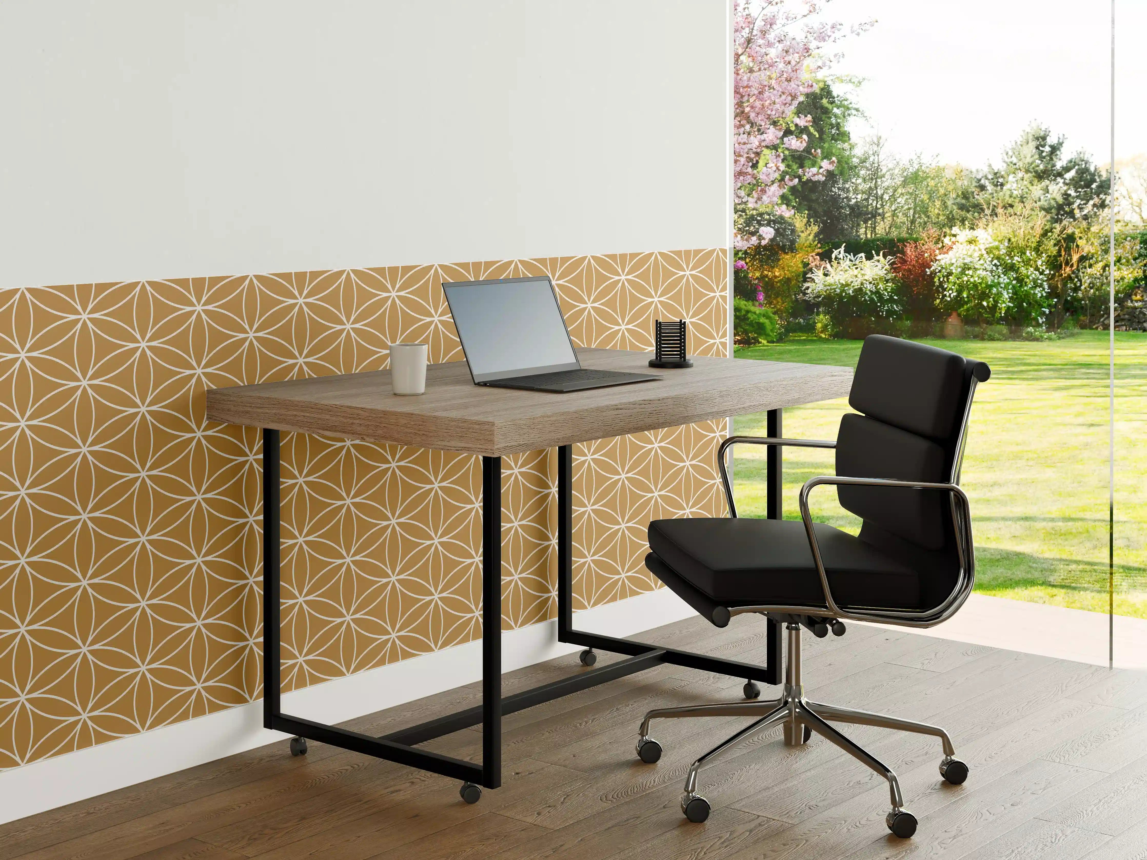 Büro Wandgestaltung - Hellbraune geometrische Muster