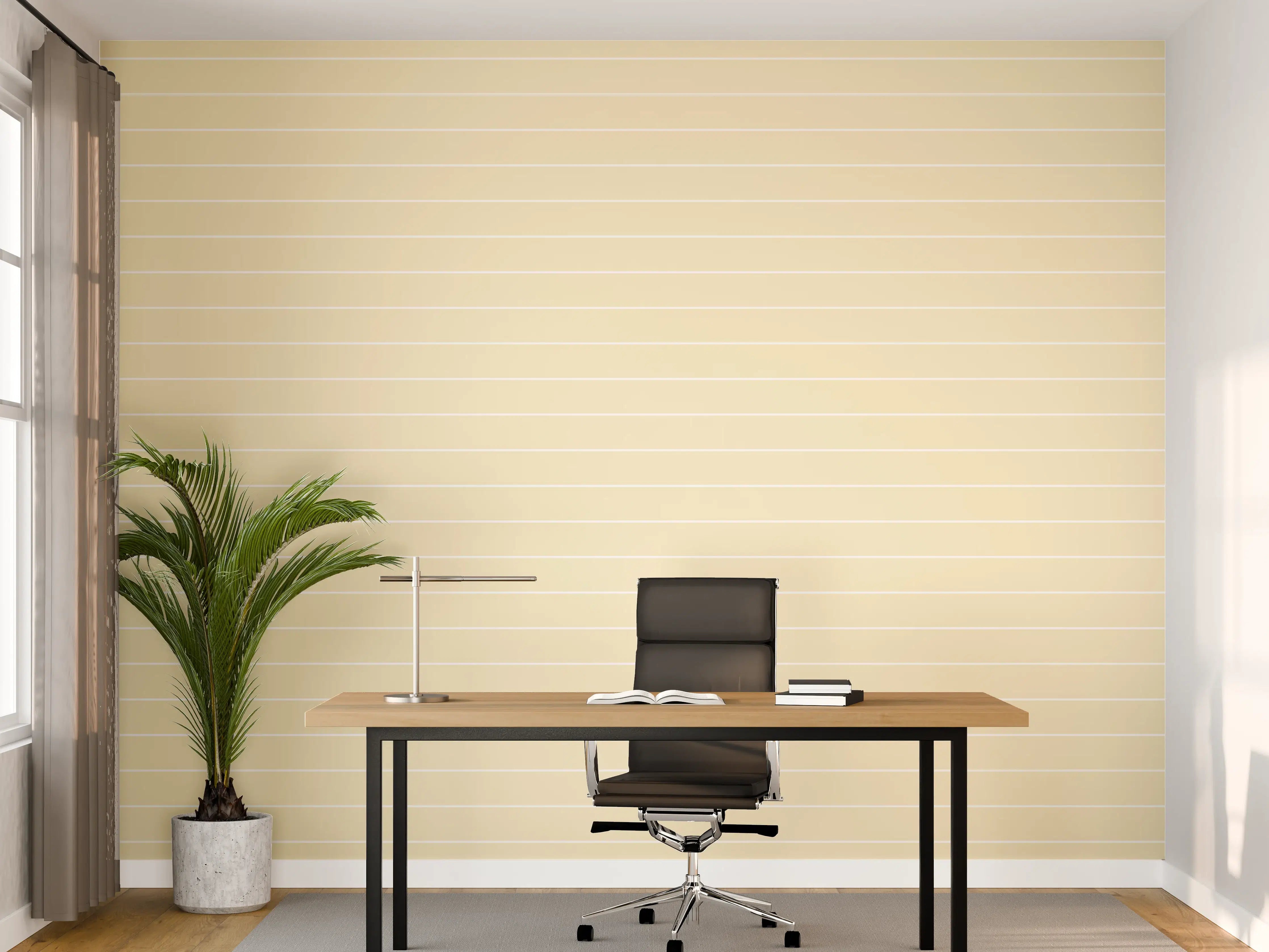 Büro Wandgestaltung - Helle Beige-Wände mit subtilen Linien