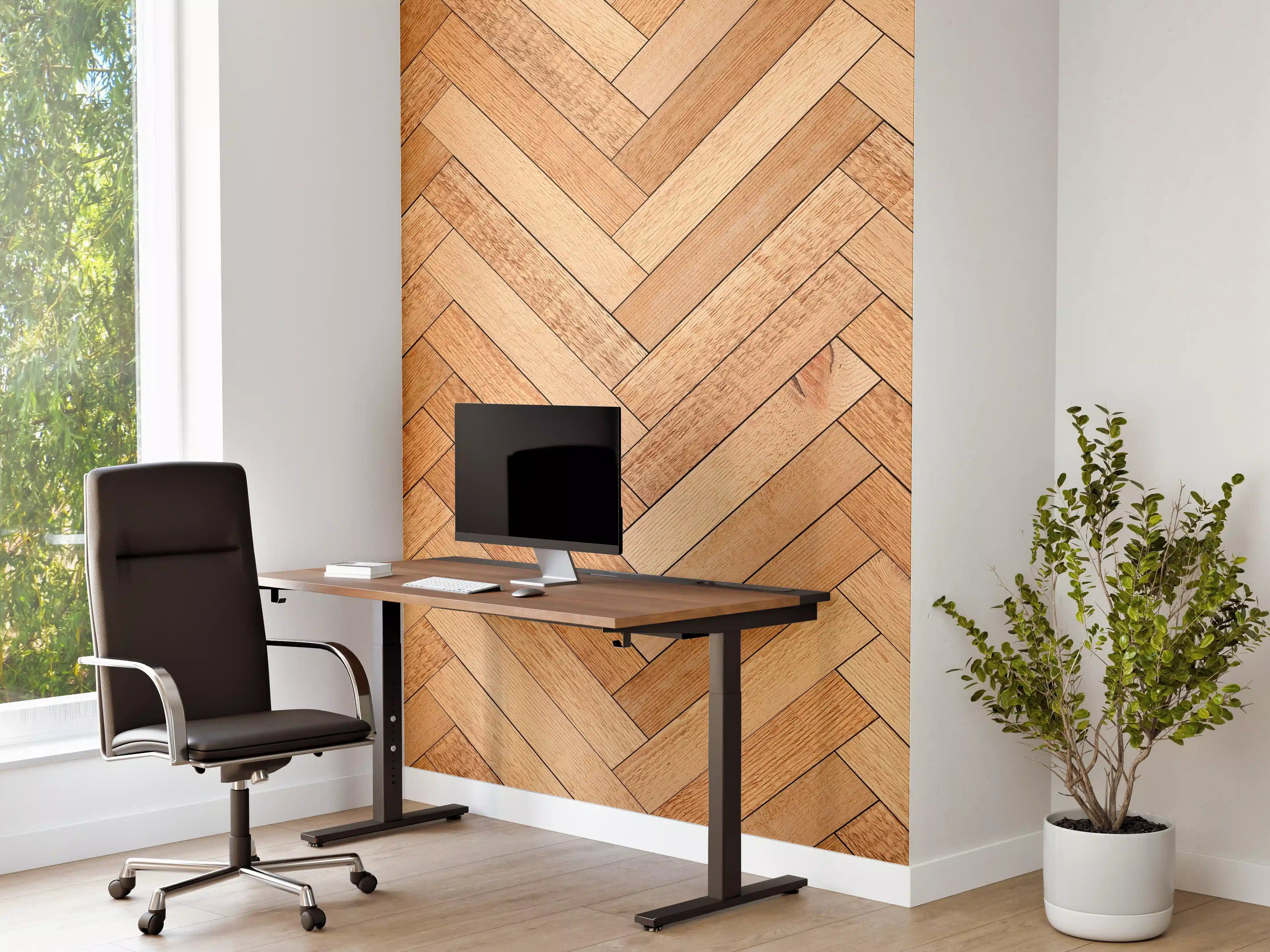 Büro Wandgestaltung - Helle Holzbrett Textur