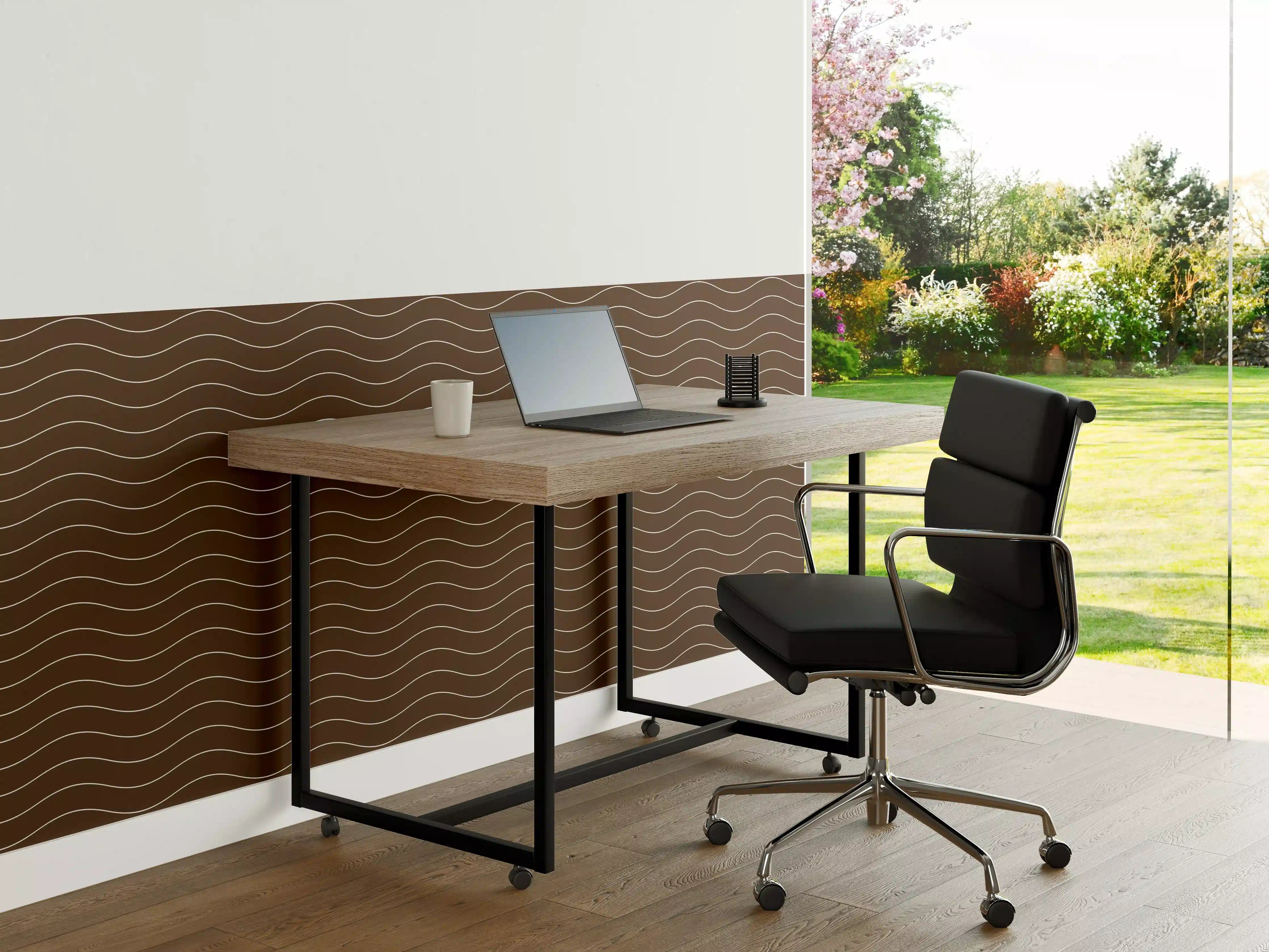 Büro Wandgestaltung - Helle Marmortextur mit feinen Graunuancen