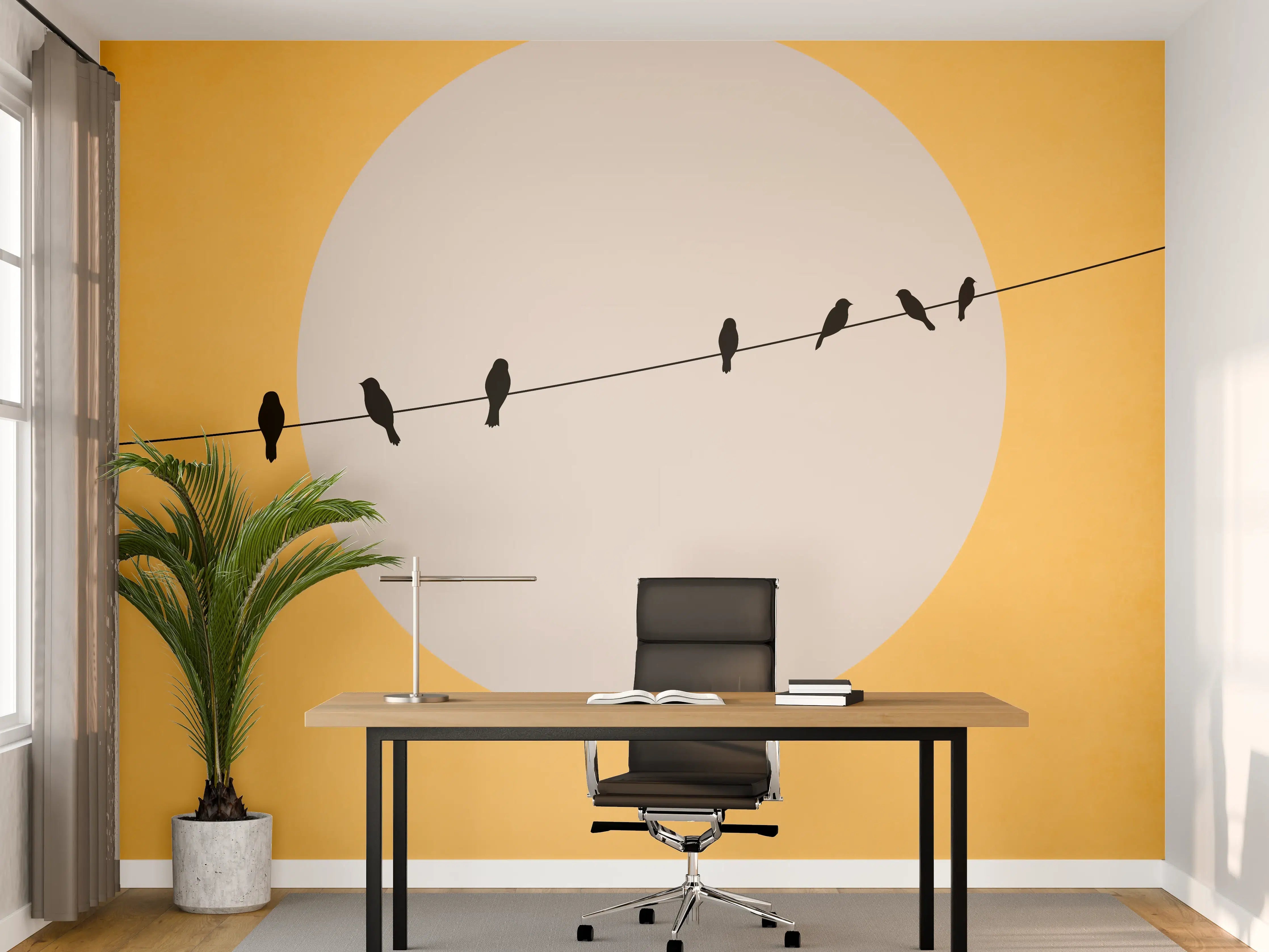 Büro Wandgestaltung - Helle Sonne - Gemälde