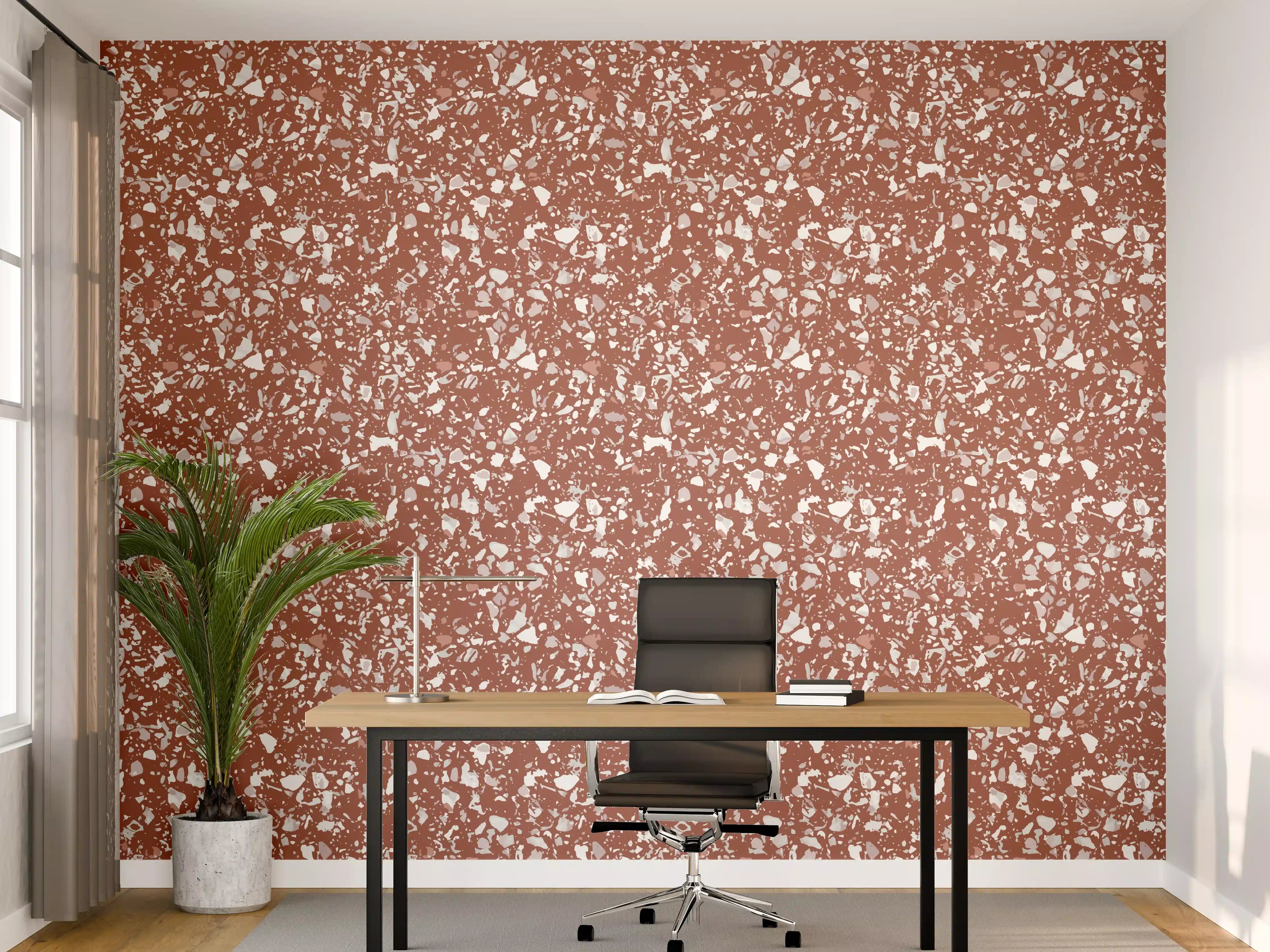 Büro Wandgestaltung - Helle Weiß-Grau Marmor-Textur mit feinen Nuancen