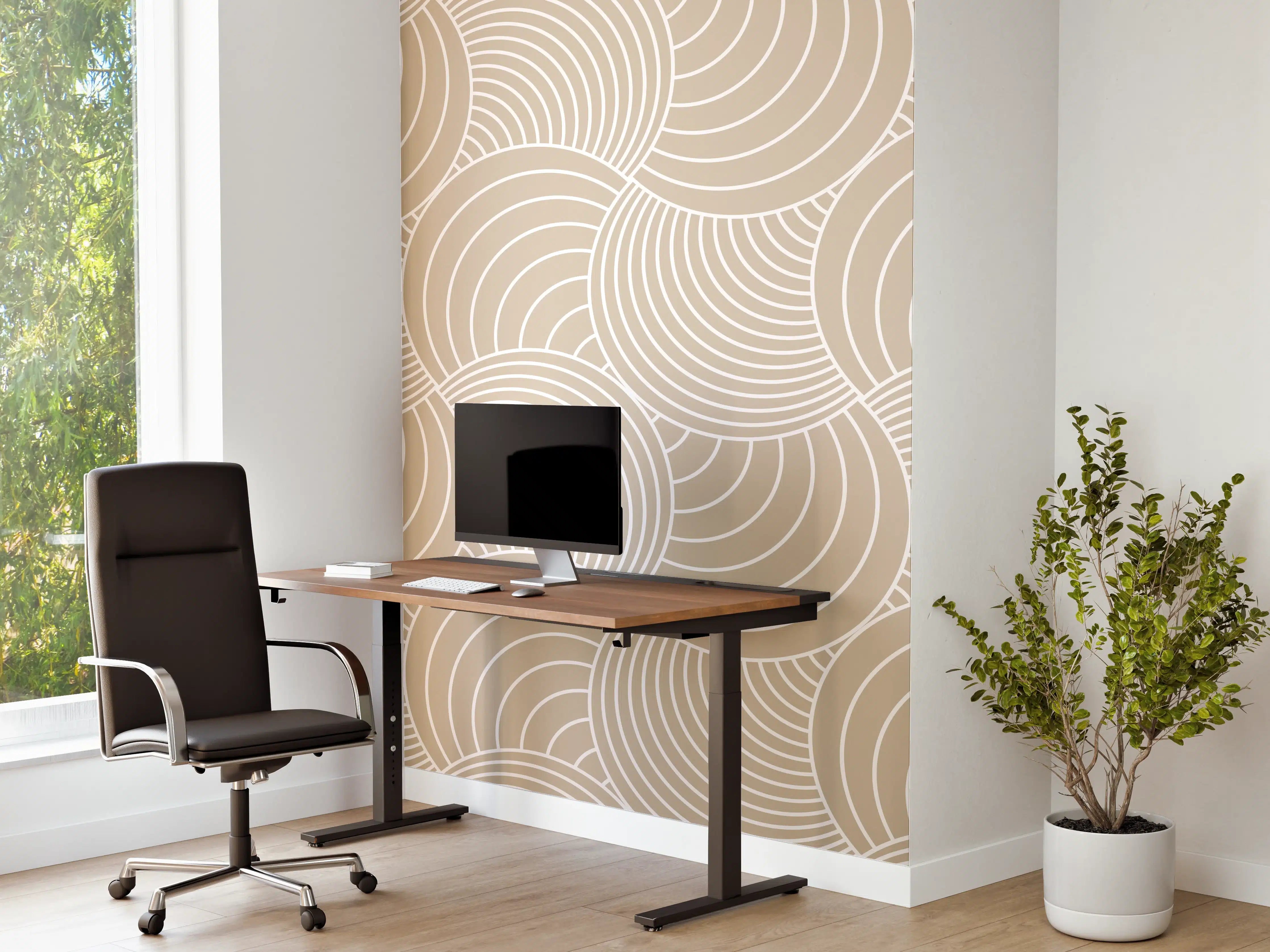 Büro Wandgestaltung - Helle Weiss-Grau-Marmortextur mit feinen Nuancen