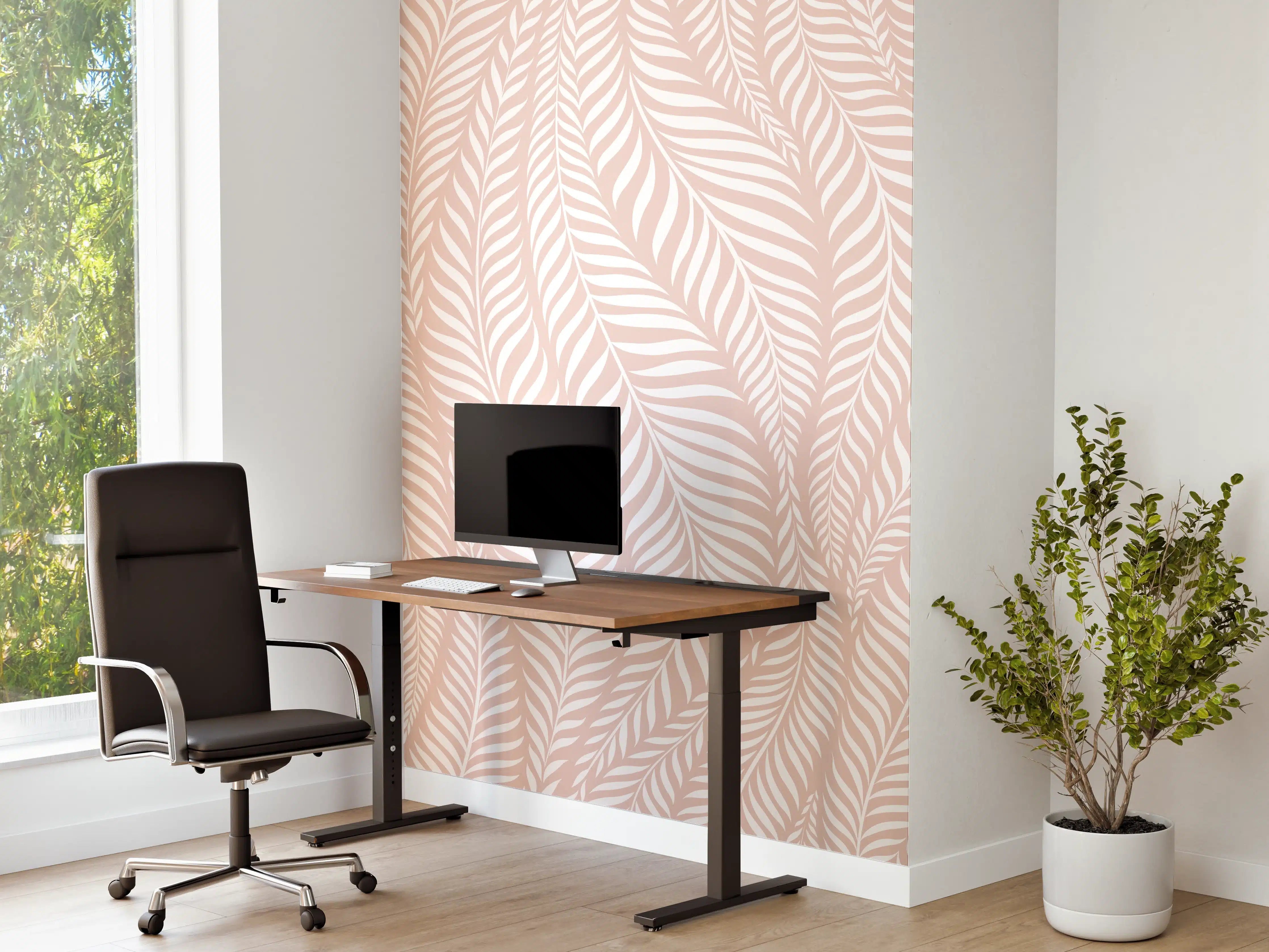 Büro Wandgestaltung - Helle Weiß-Grau-Musterwand mit zarten Graunuancen