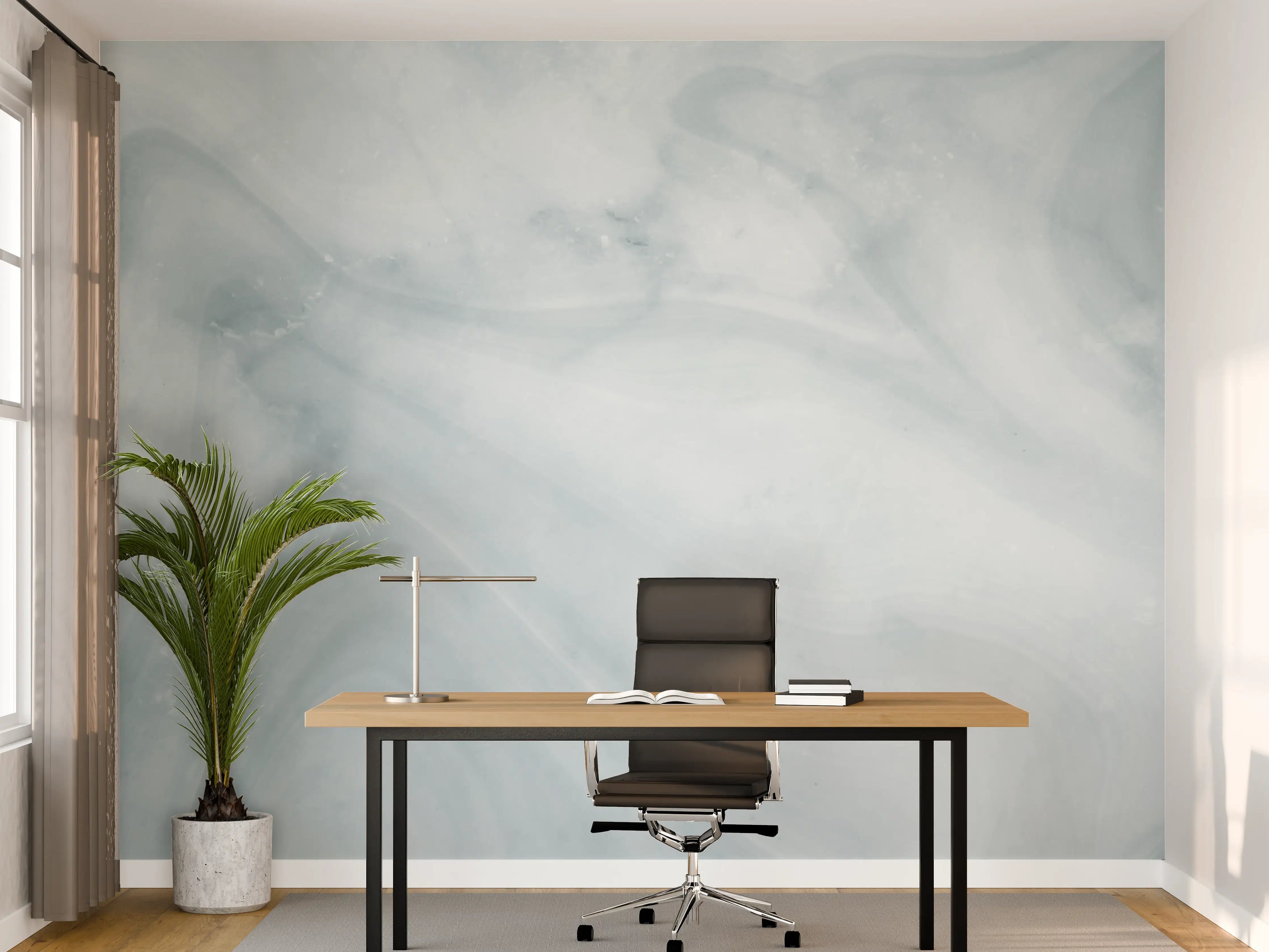 Büro Wandgestaltung - Helle bläuliche Marmor Textur