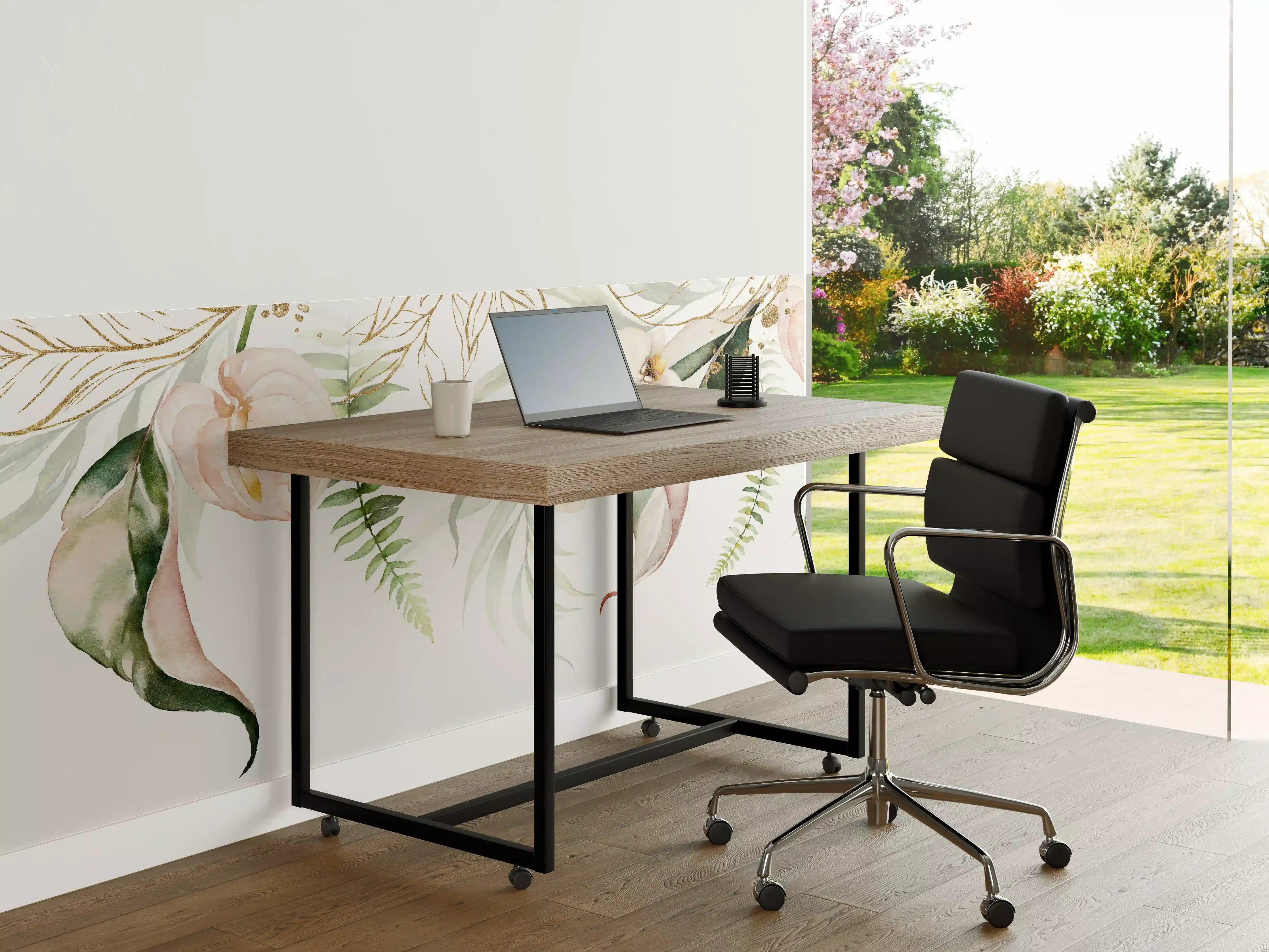 Büro Wandgestaltung - Helle exotische Pflanzen