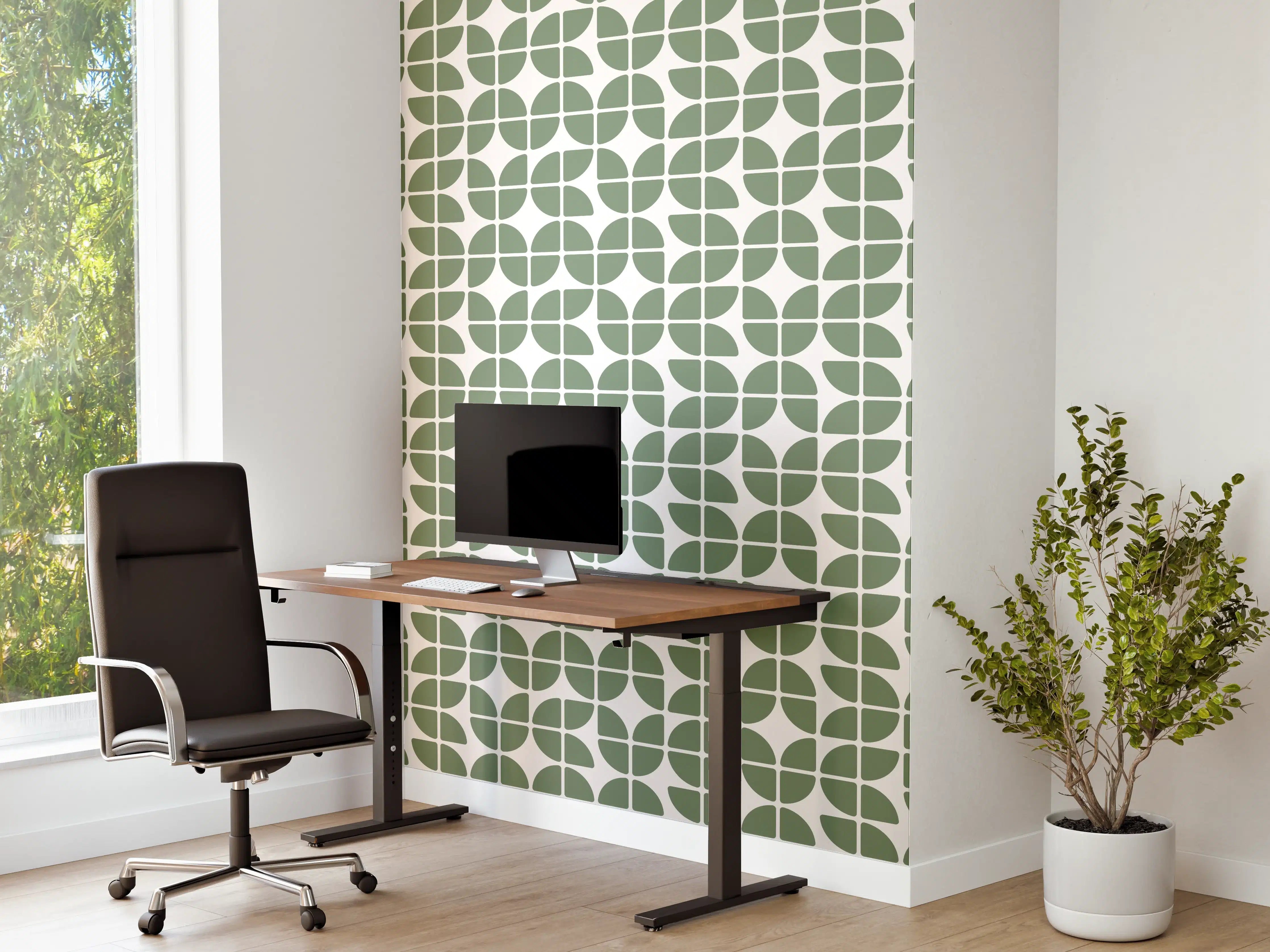 Büro Wandgestaltung - Helle, elegante Fliesen im Badezimmer