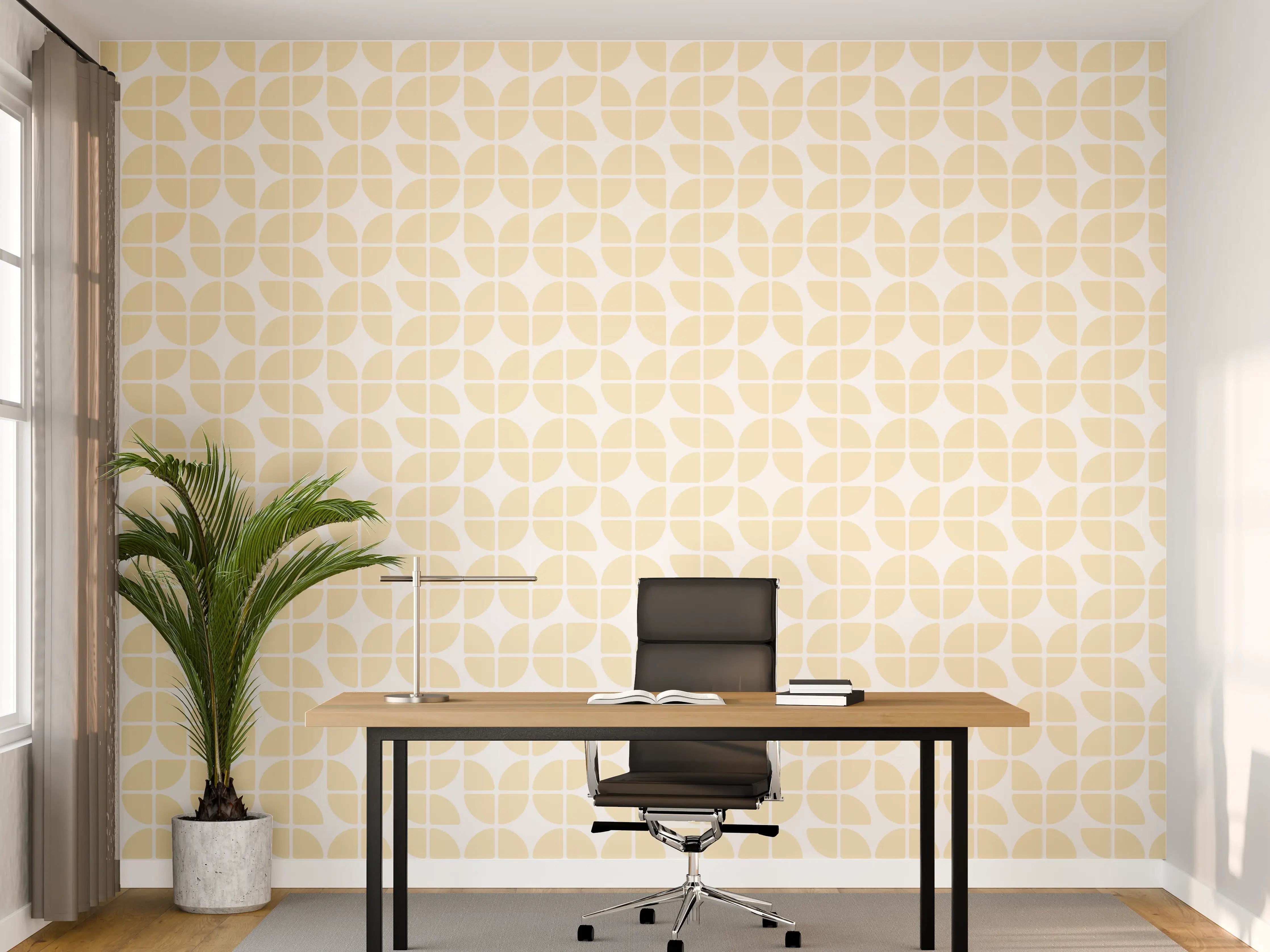 Büro Wandgestaltung - Helle, weiße Wand mit zarten Graunuancen und eleganter Struktur