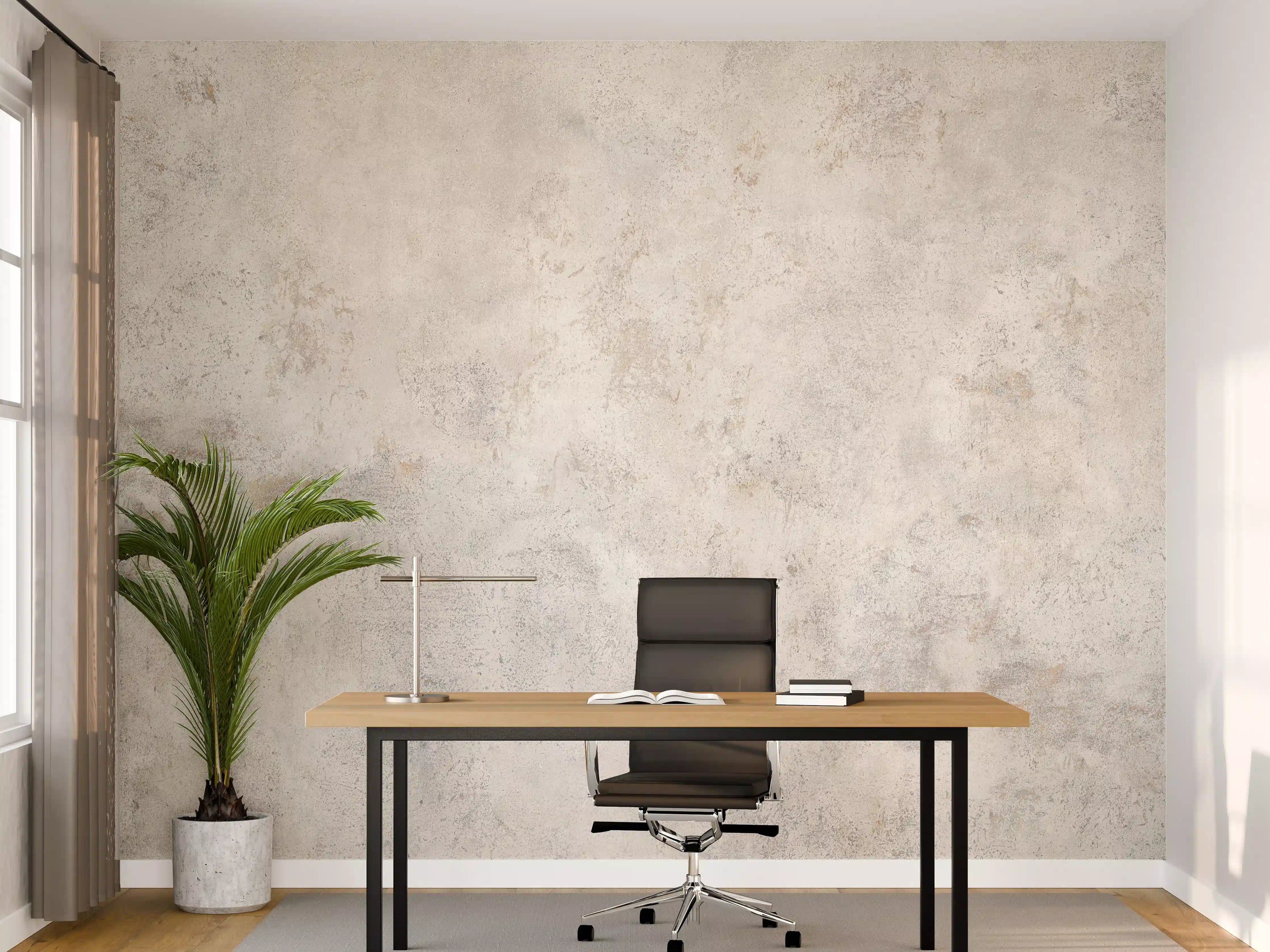 Büro Wandgestaltung - Heller Grauwandel mit Struktur