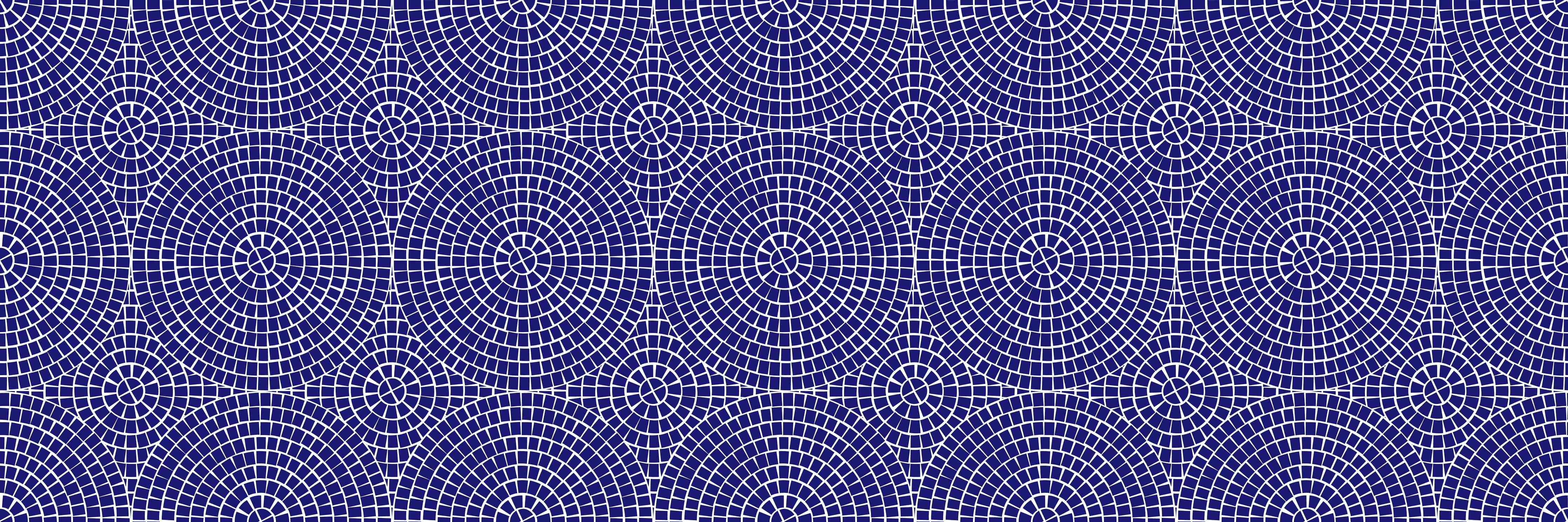 Büro Wandgestaltung-Heller Mosaik mit blauen und grauen Nuancen
