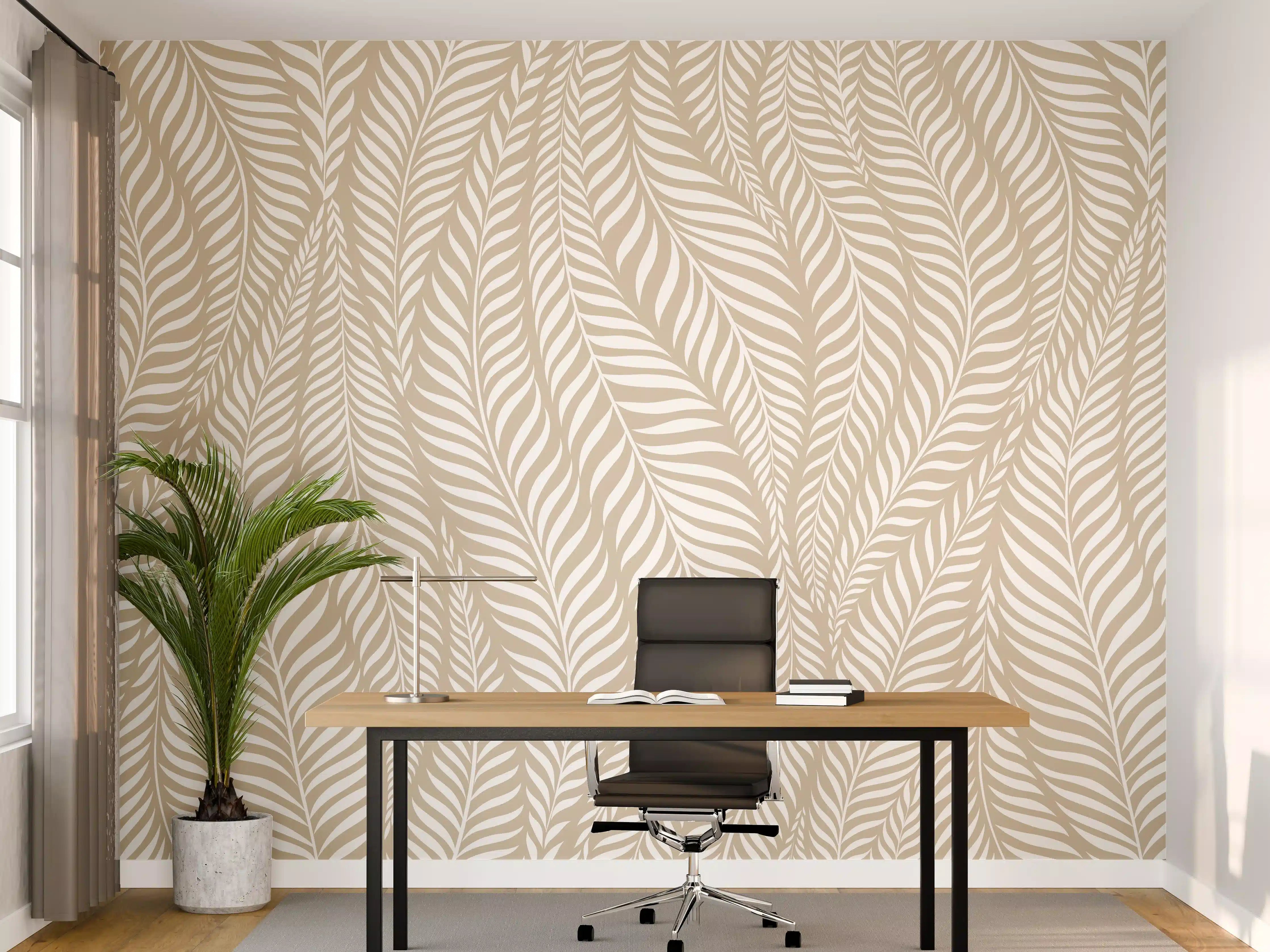 Büro Wandgestaltung - Heller Naturstein mit eleganten Grau-Akzenten