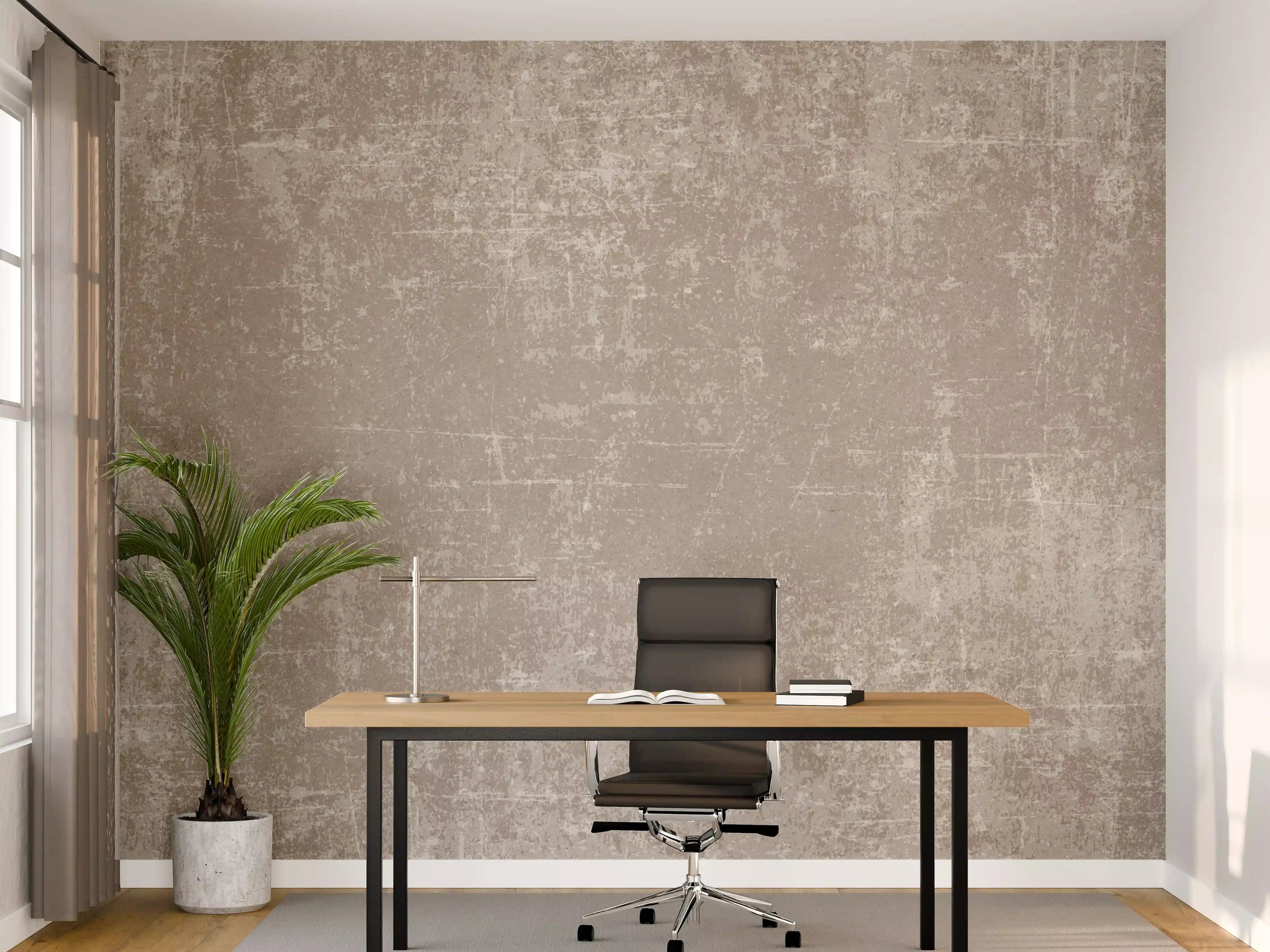 Büro Wandgestaltung - Heller Zementhintergrund