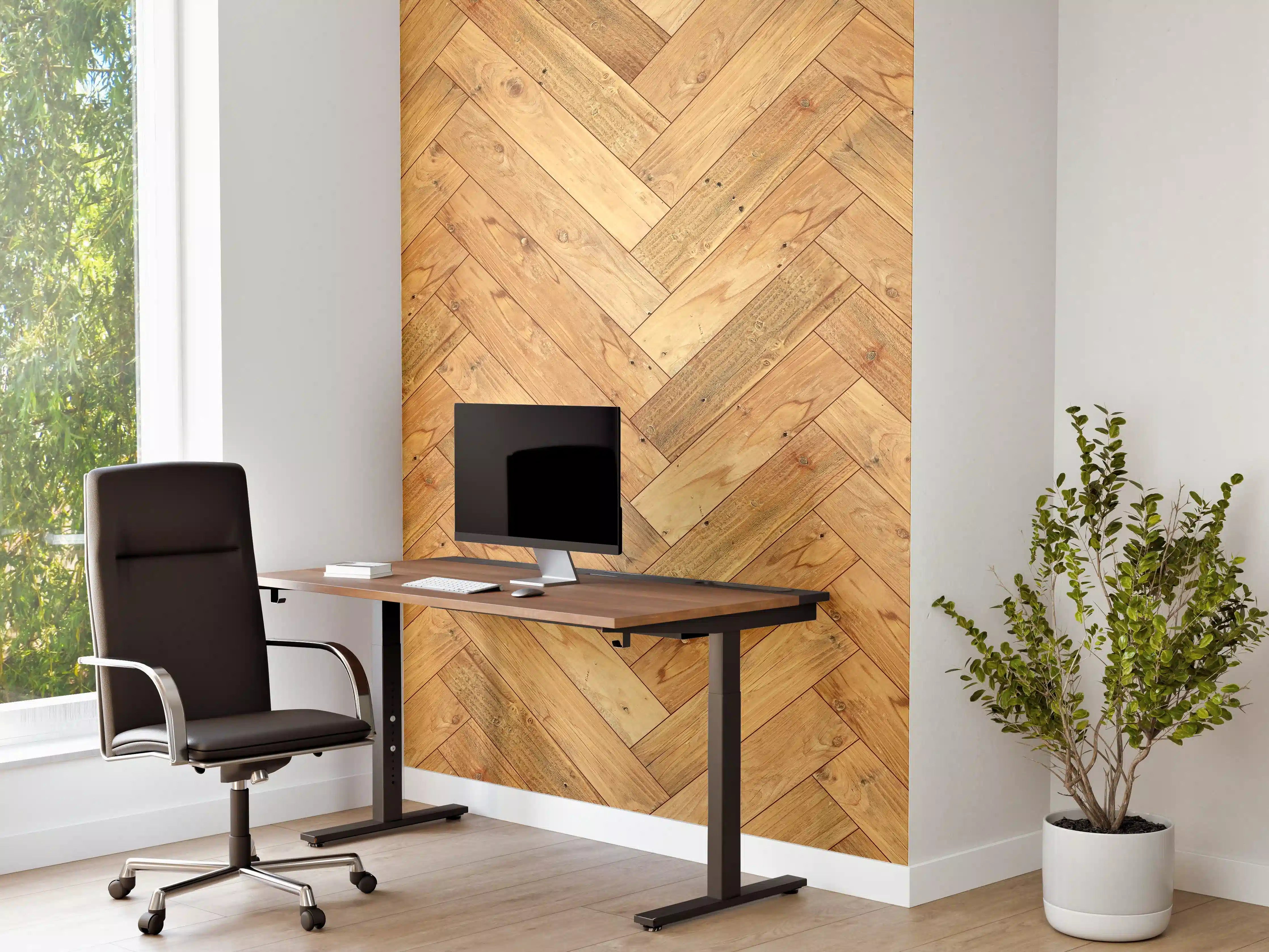 Büro Wandgestaltung - Helles Holzbrett Muster