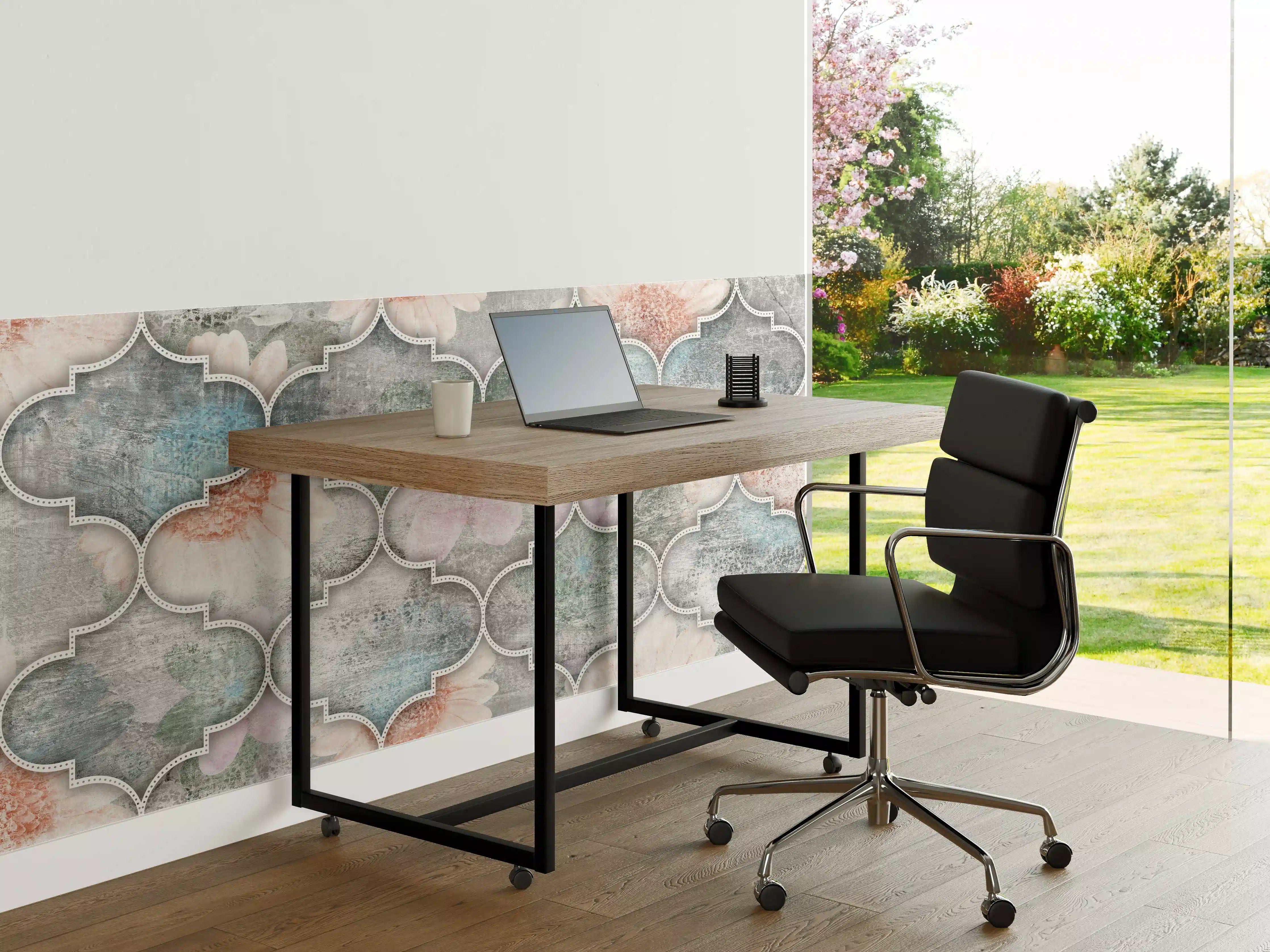 Büro Wandgestaltung - Helles Kunstmuster - Floral