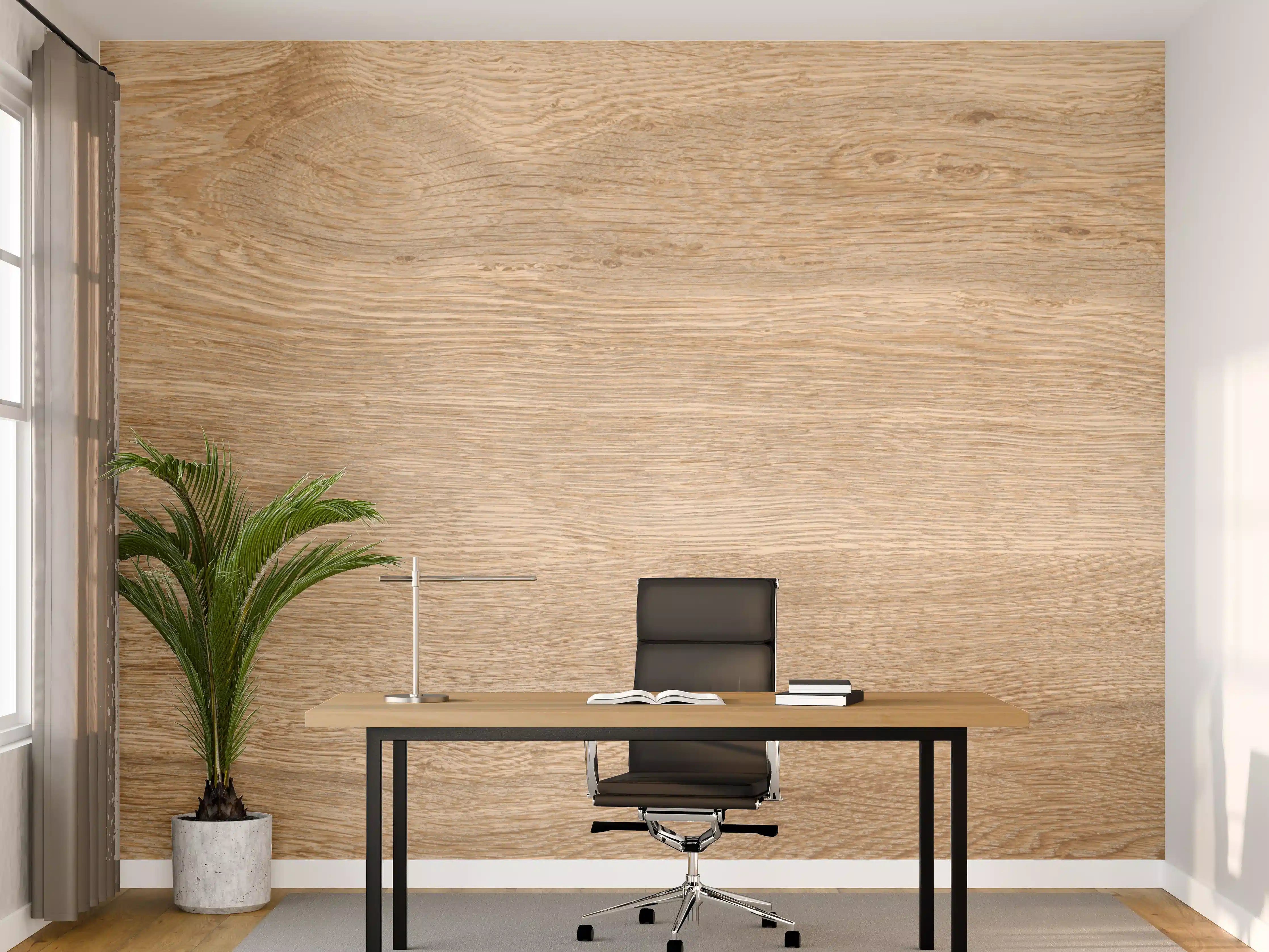 Büro Wandgestaltung - Helles trockenes Holz