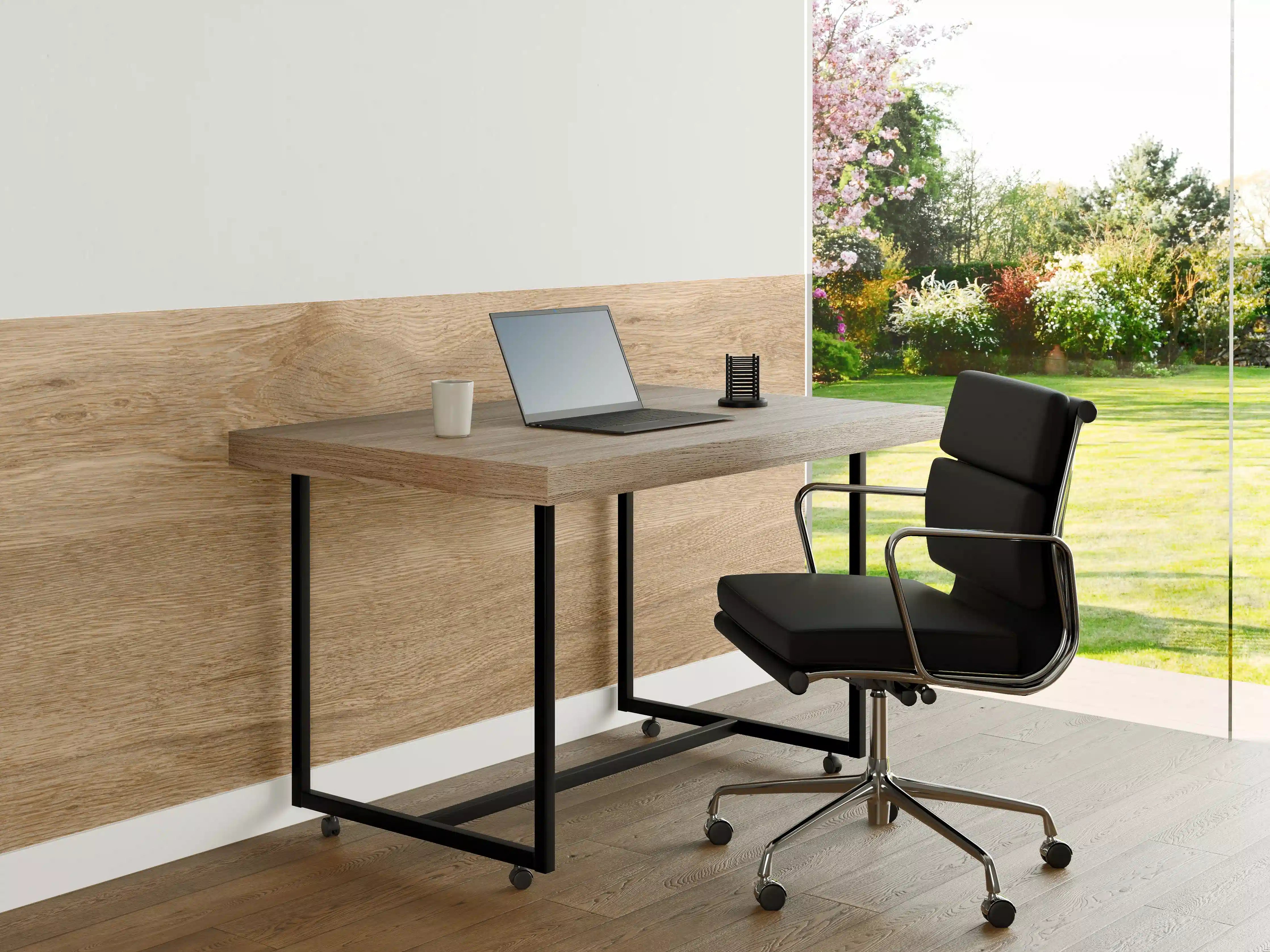 Büro Wandgestaltung - Helles trockenes Holz