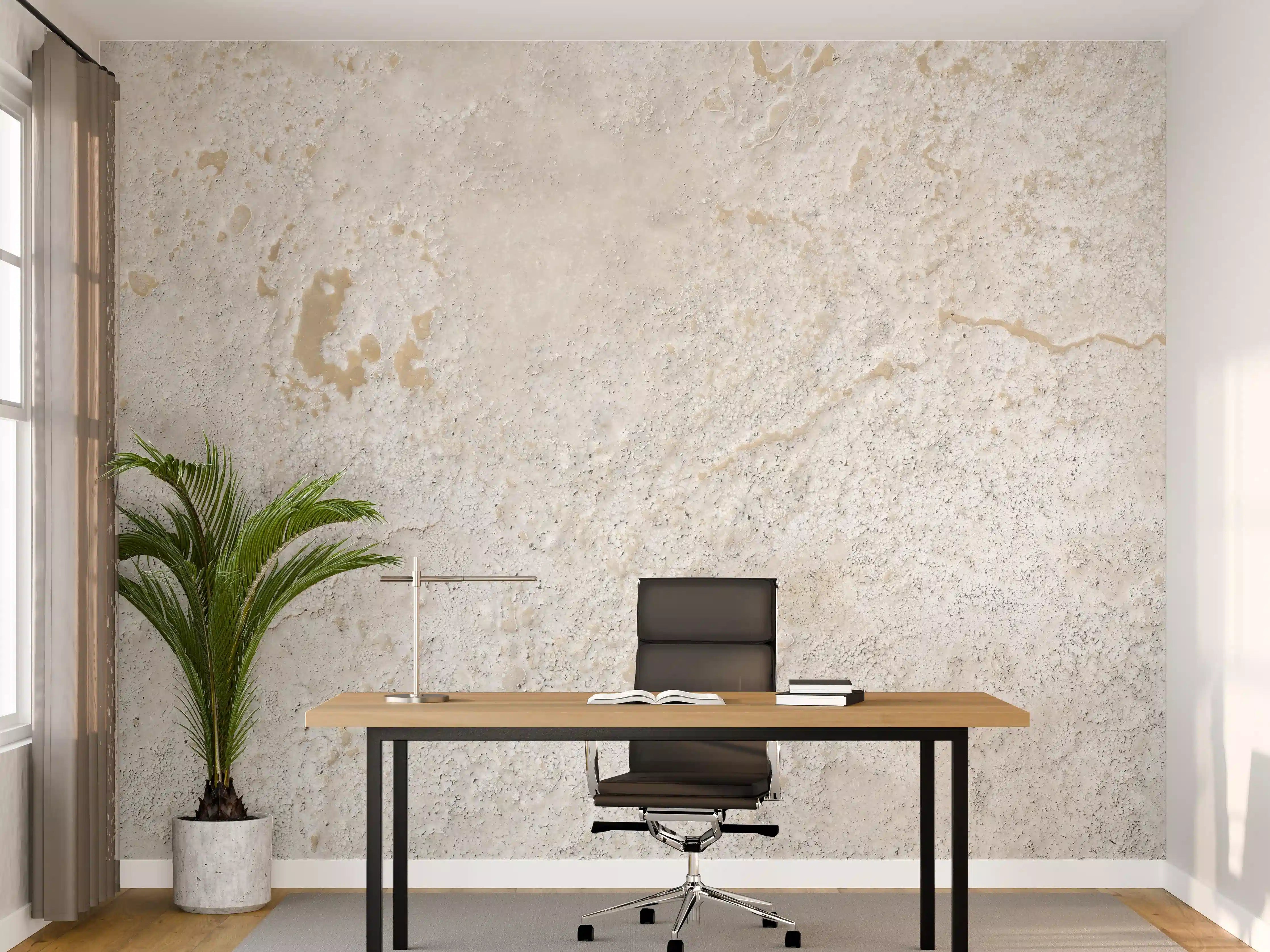 Büro Wandgestaltung - Helles, strukturiertes Wandmuster in Creme