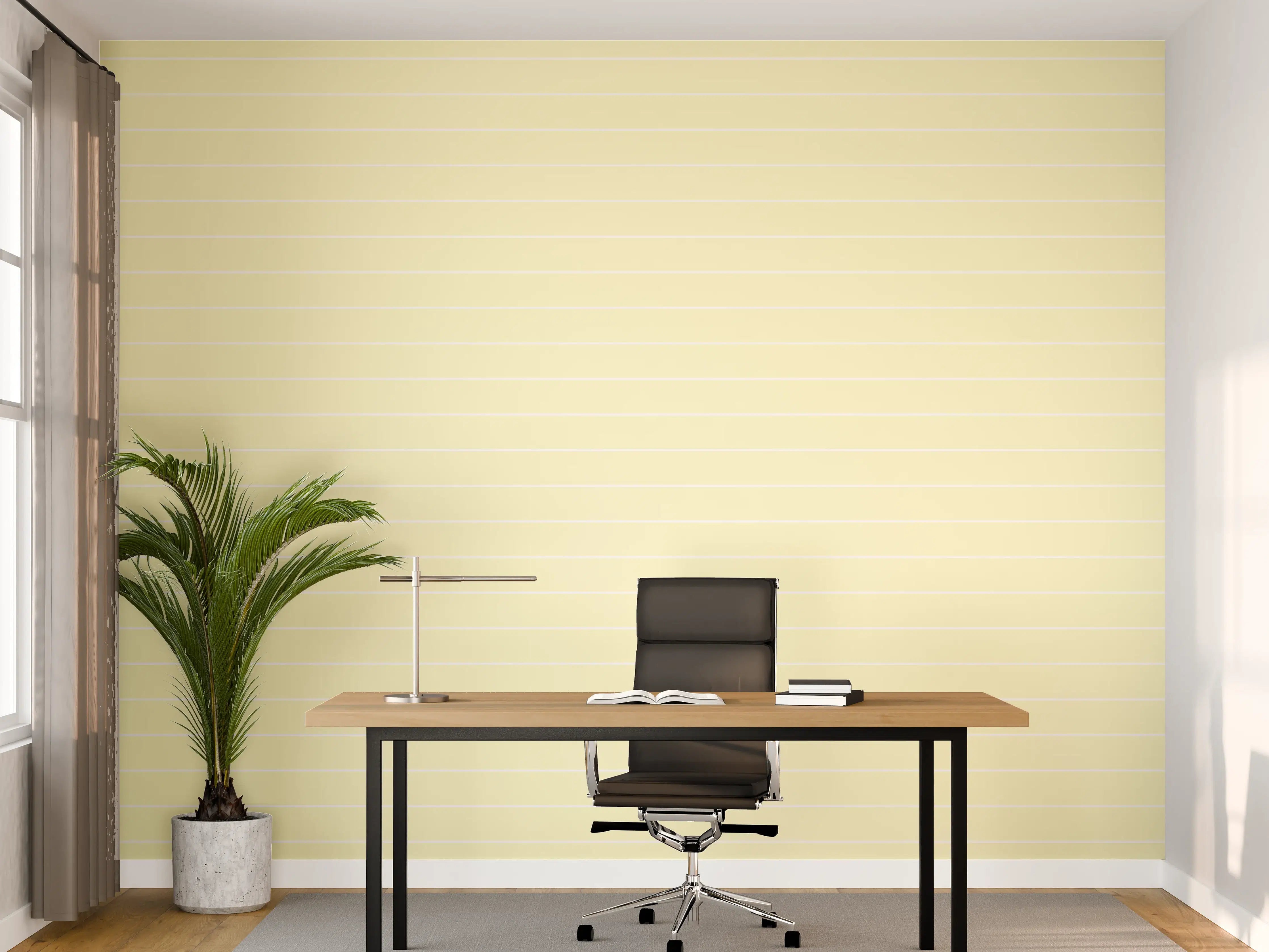 Büro Wandgestaltung - Hellgelbe Limone-Crema-Fliese