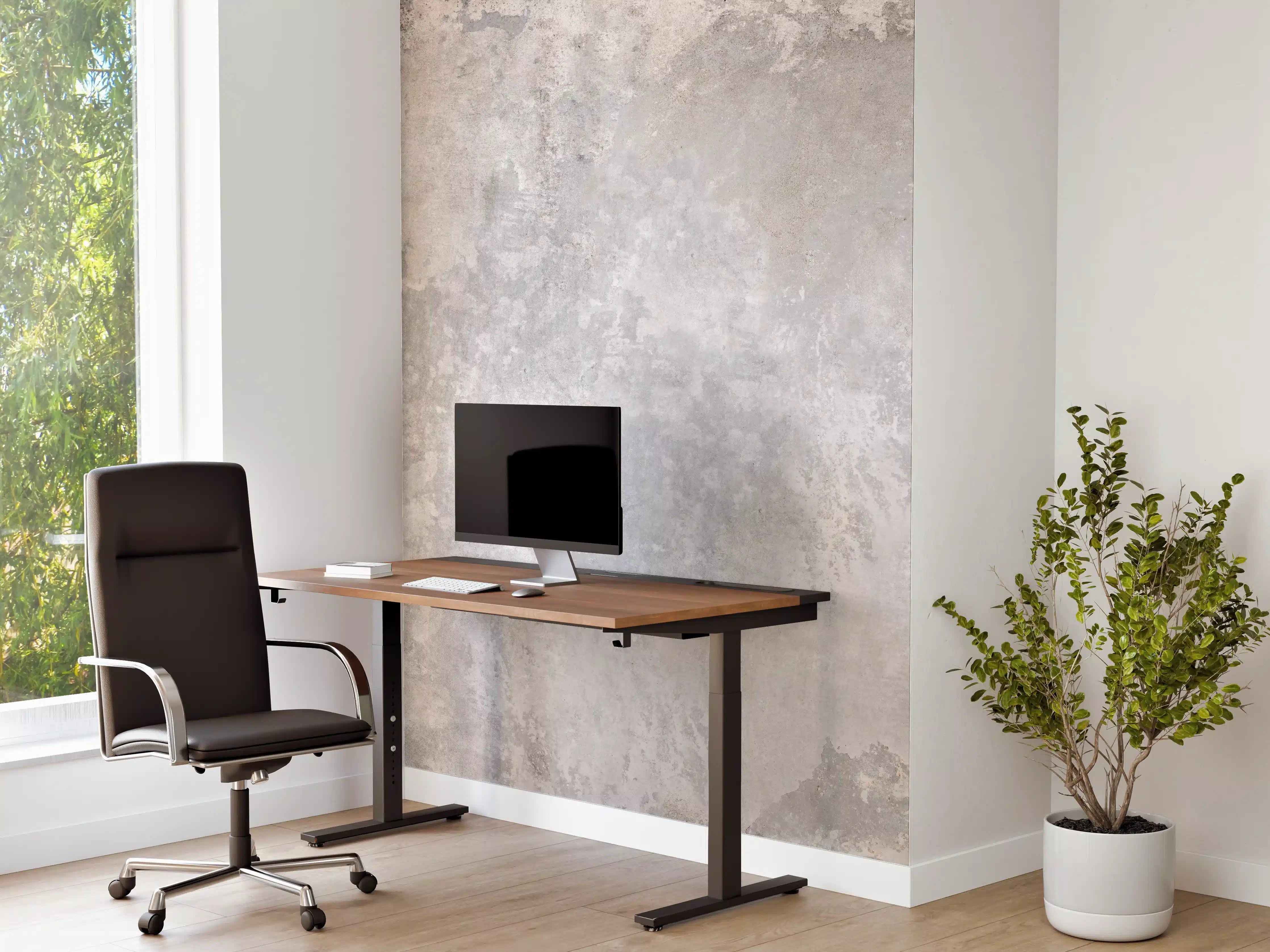 Büro Wandgestaltung - Hellgraue Mauer mit Struktur