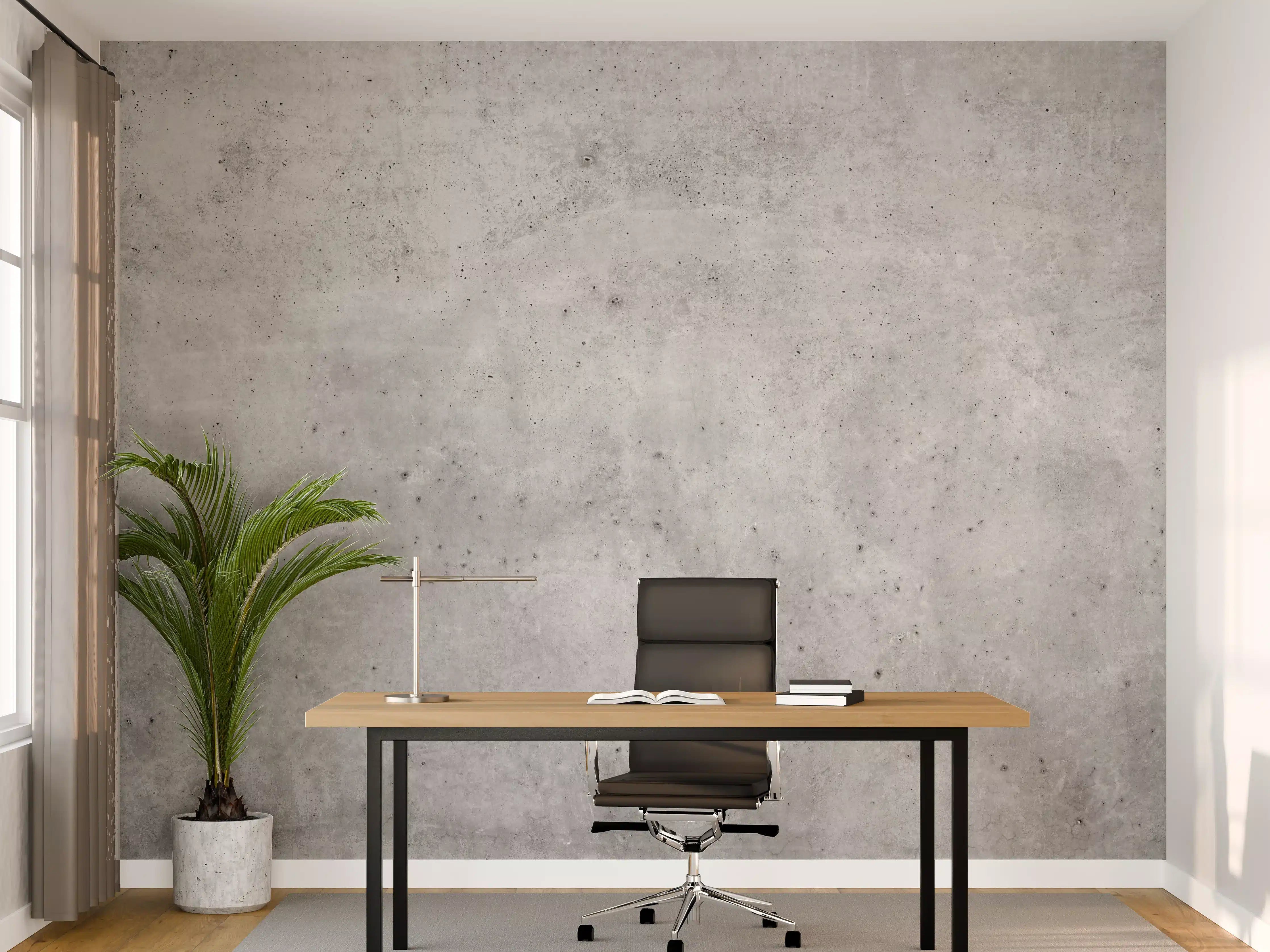 Büro Wandgestaltung - Hellgraue alte Betonwand