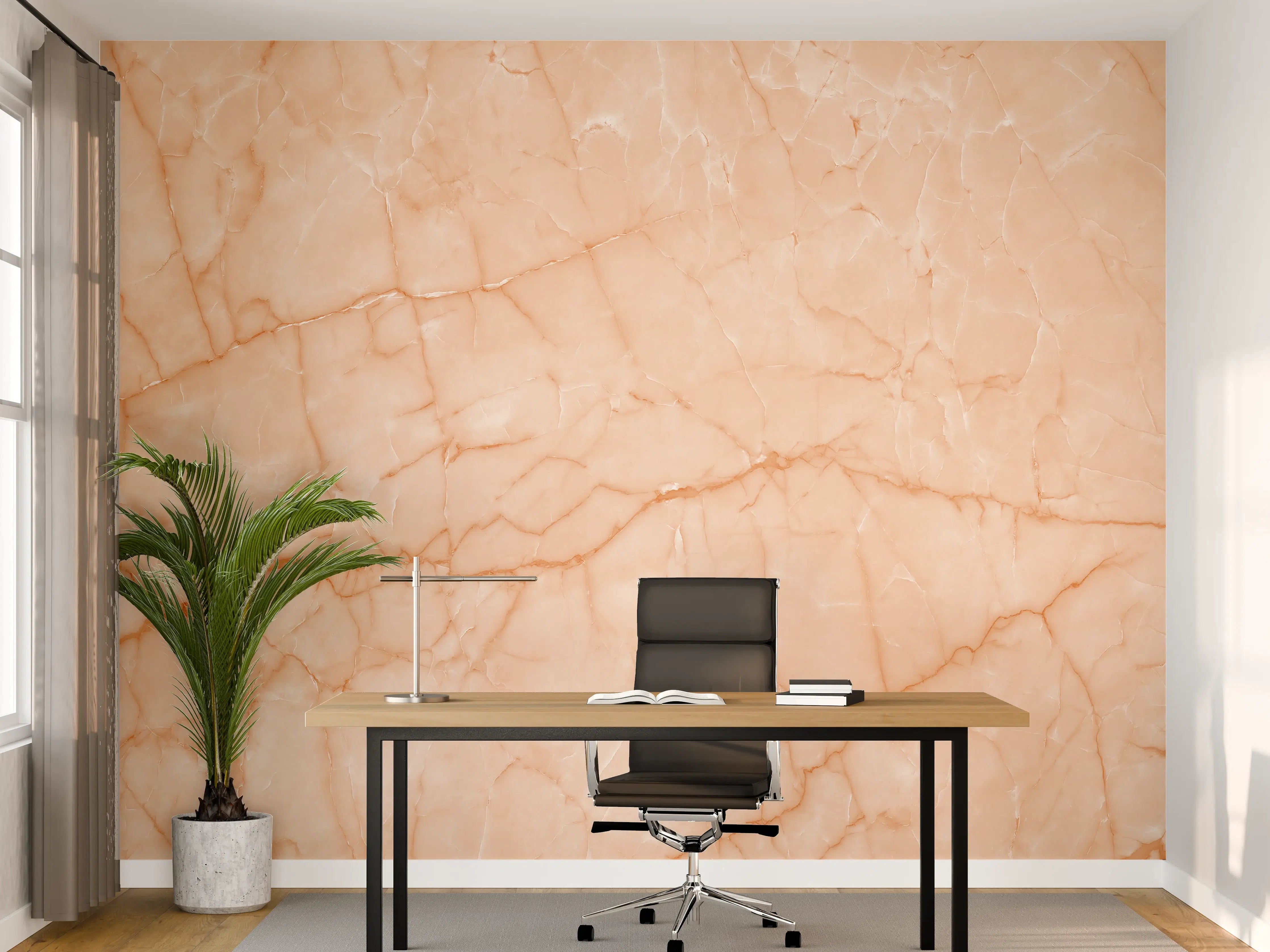Büro Wandgestaltung - Hellrosa Marmor Naturstein