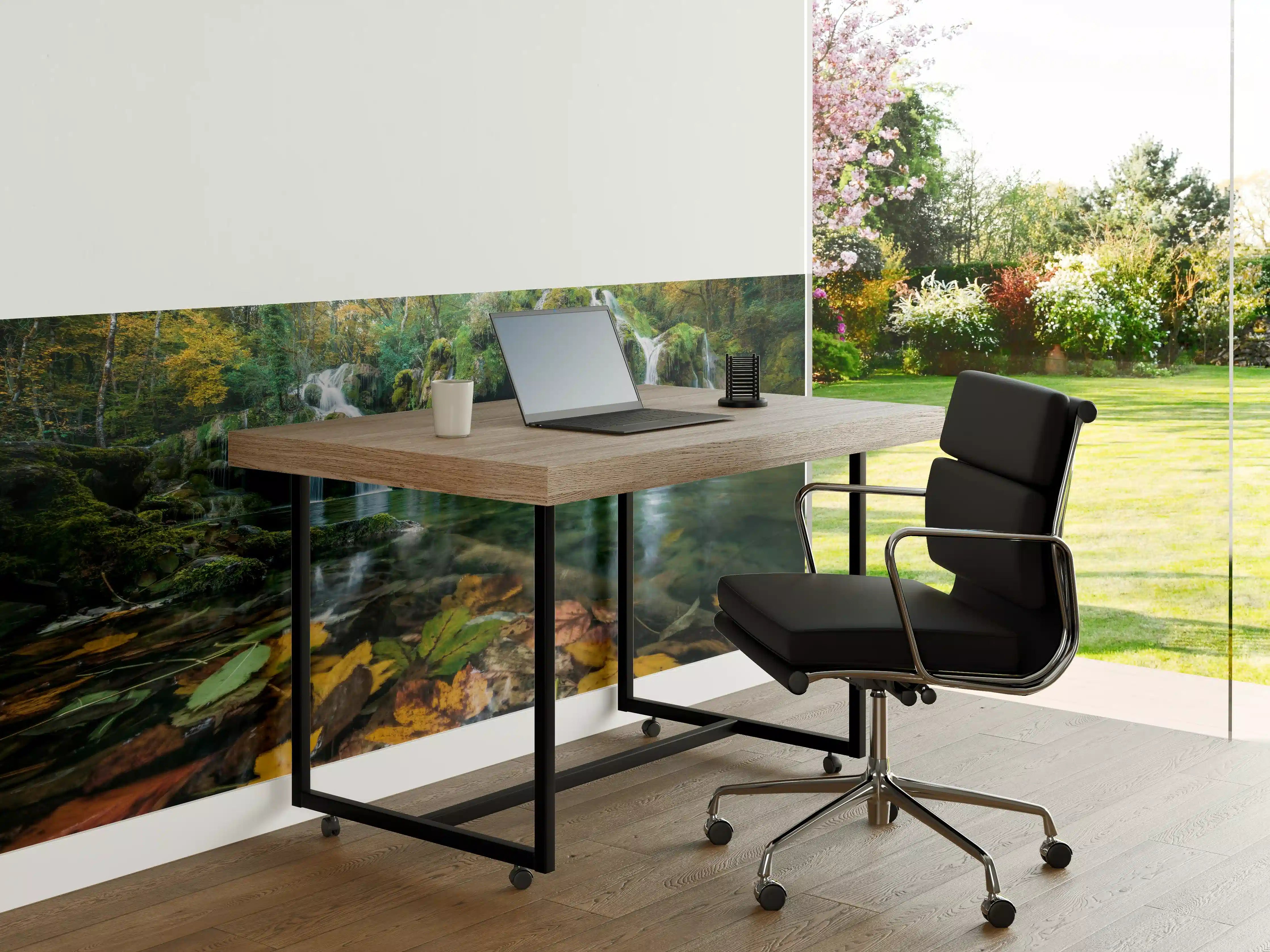 Büro Wandgestaltung - Herbstblätter im See