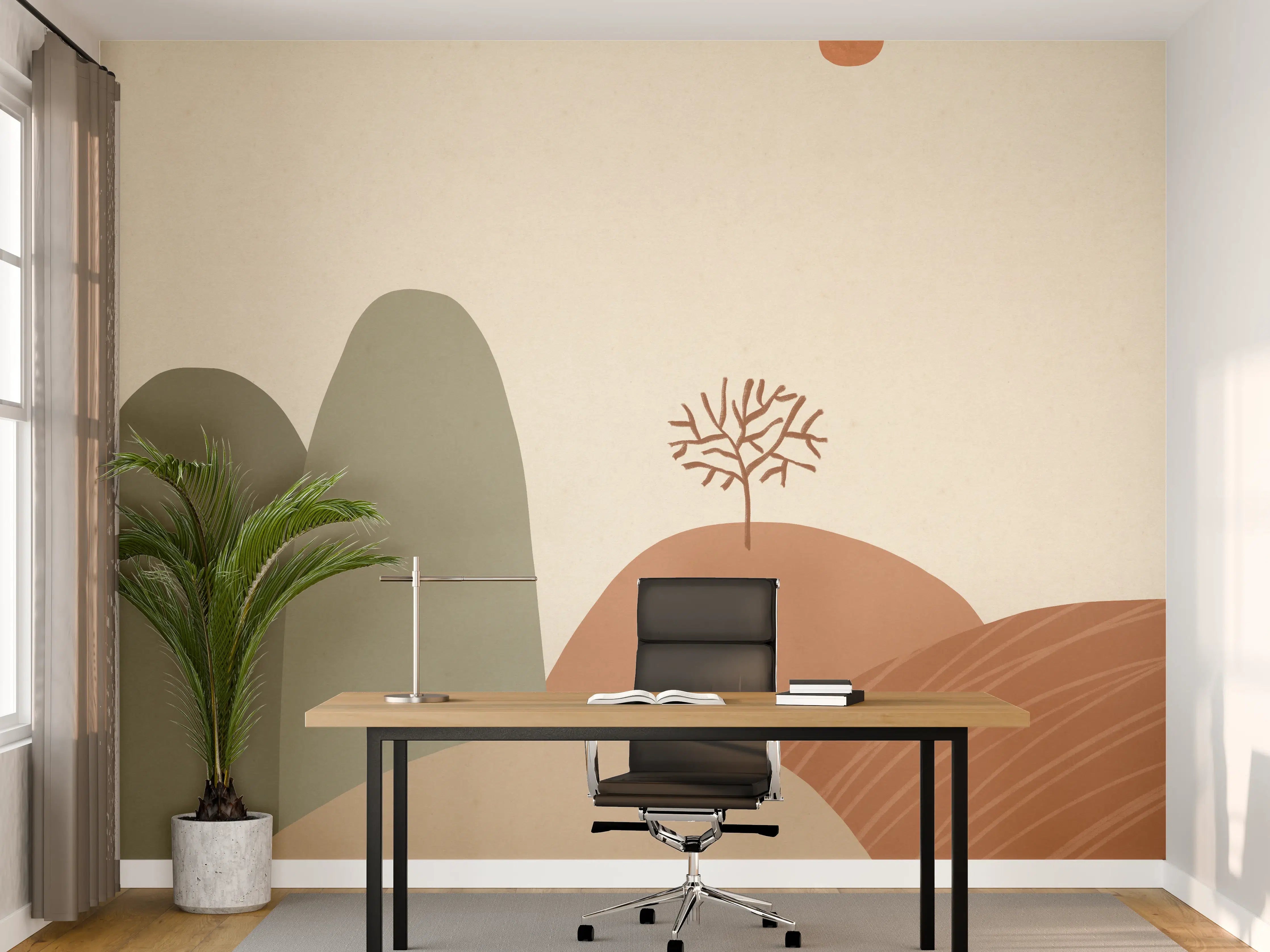 Büro Wandgestaltung - Herbstliche Baum-Collage