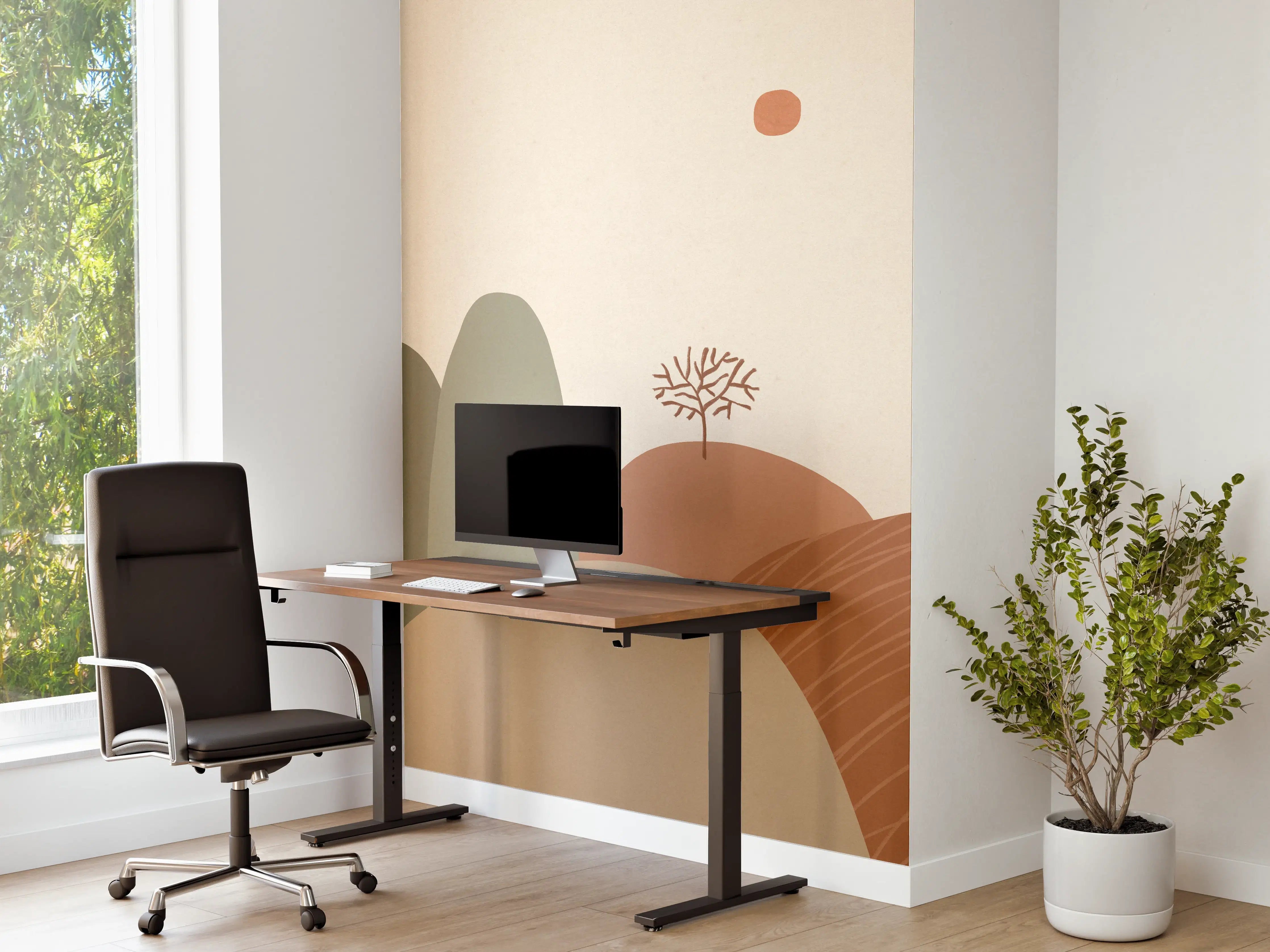 Büro Wandgestaltung - Herbstliche Baum-Collage