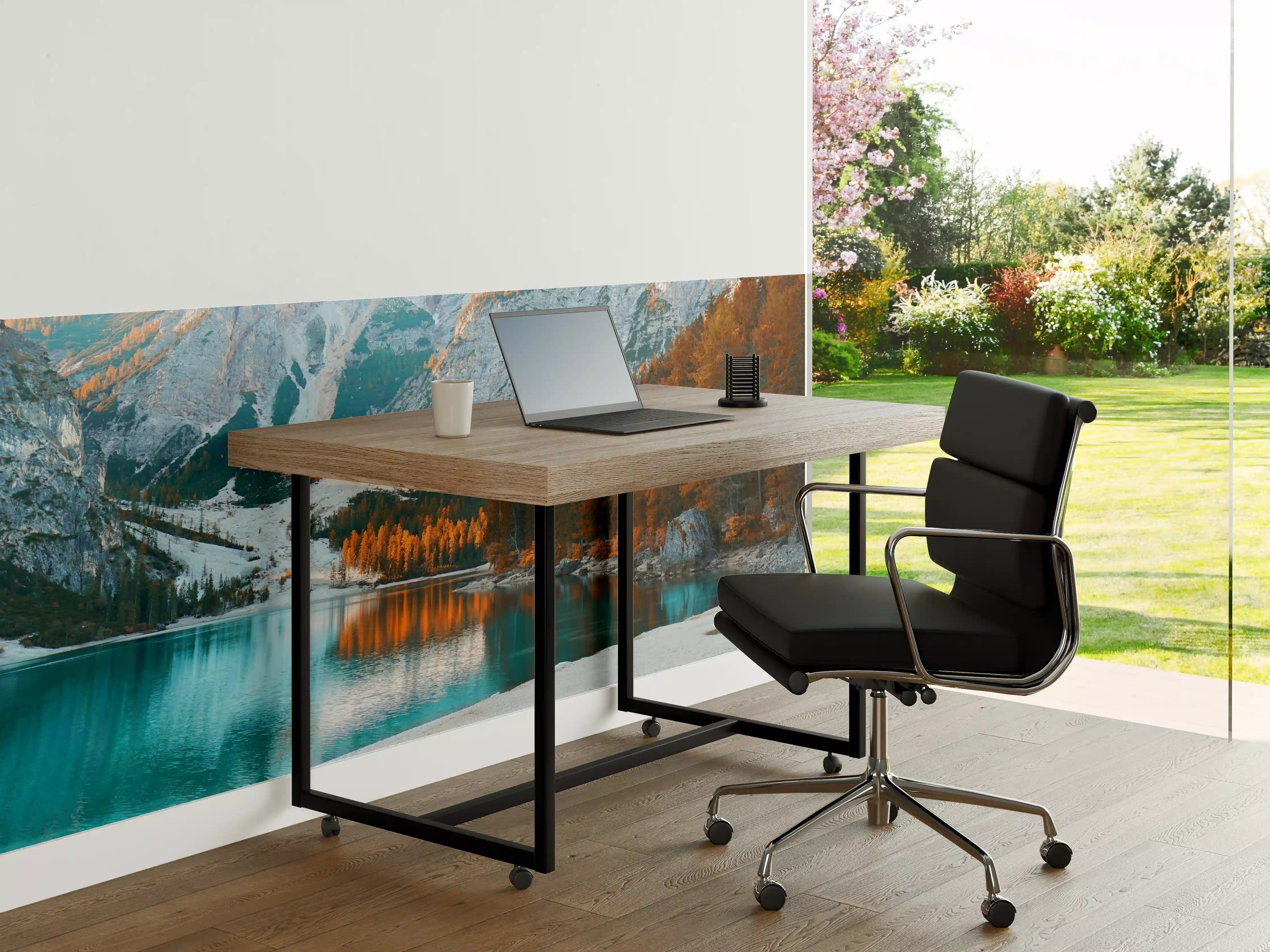 Büro Wandgestaltung - Herbstliche Bergsee-Landschaft