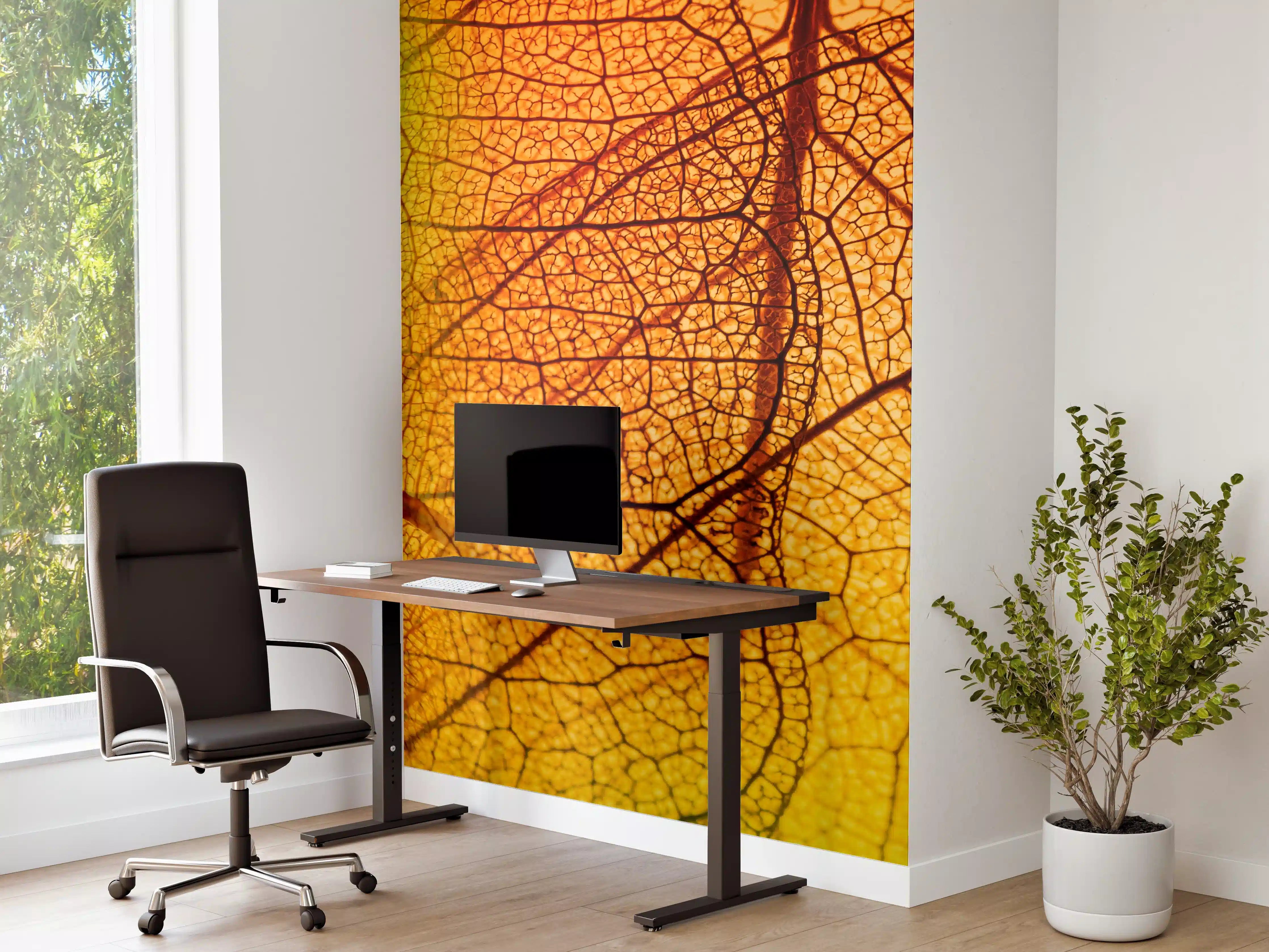 Büro Wandgestaltung - Herbstliche Blätterpracht in warmen Farben