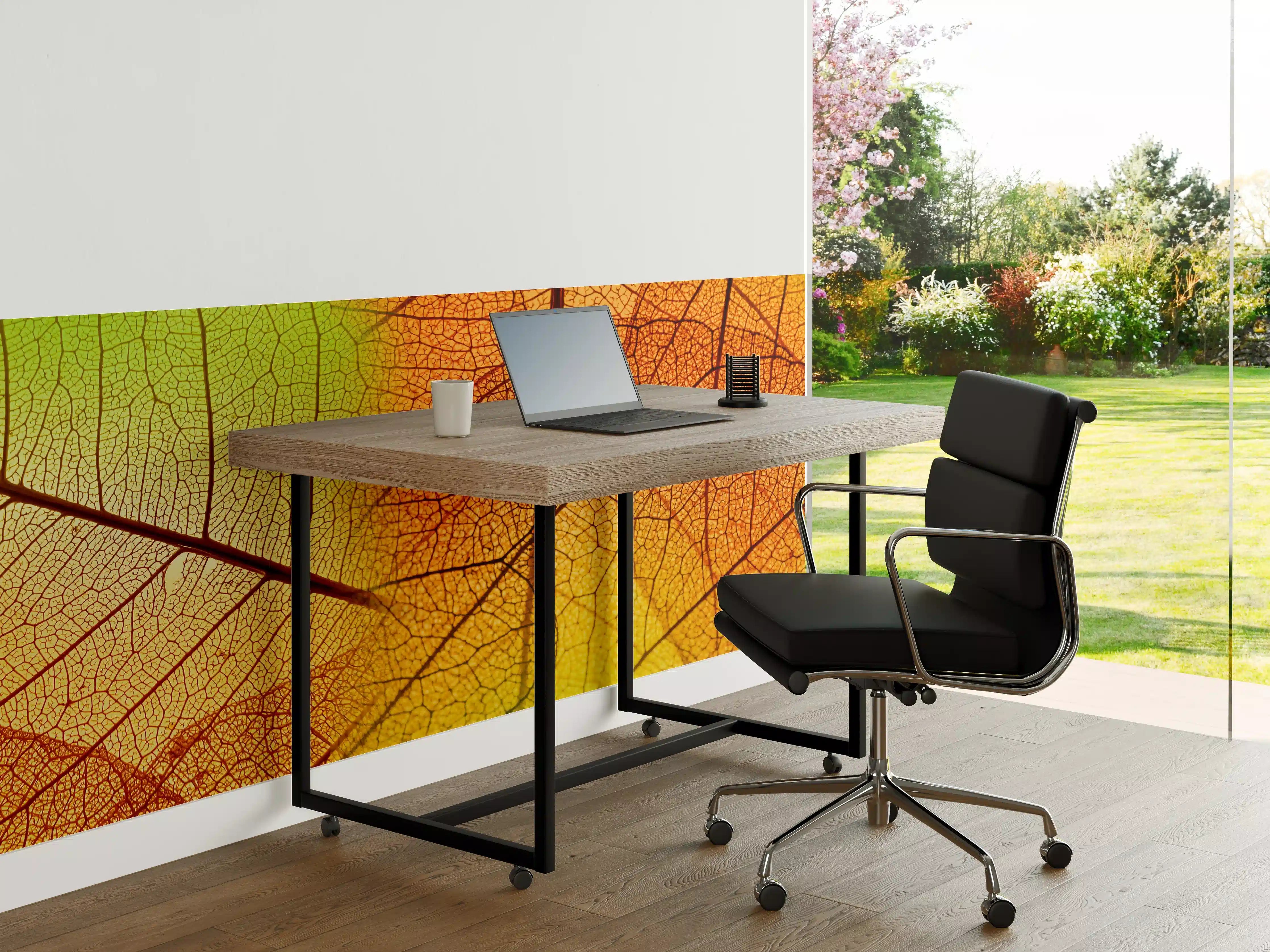 Büro Wandgestaltung - Herbstliche Blätterpracht in warmen Farben