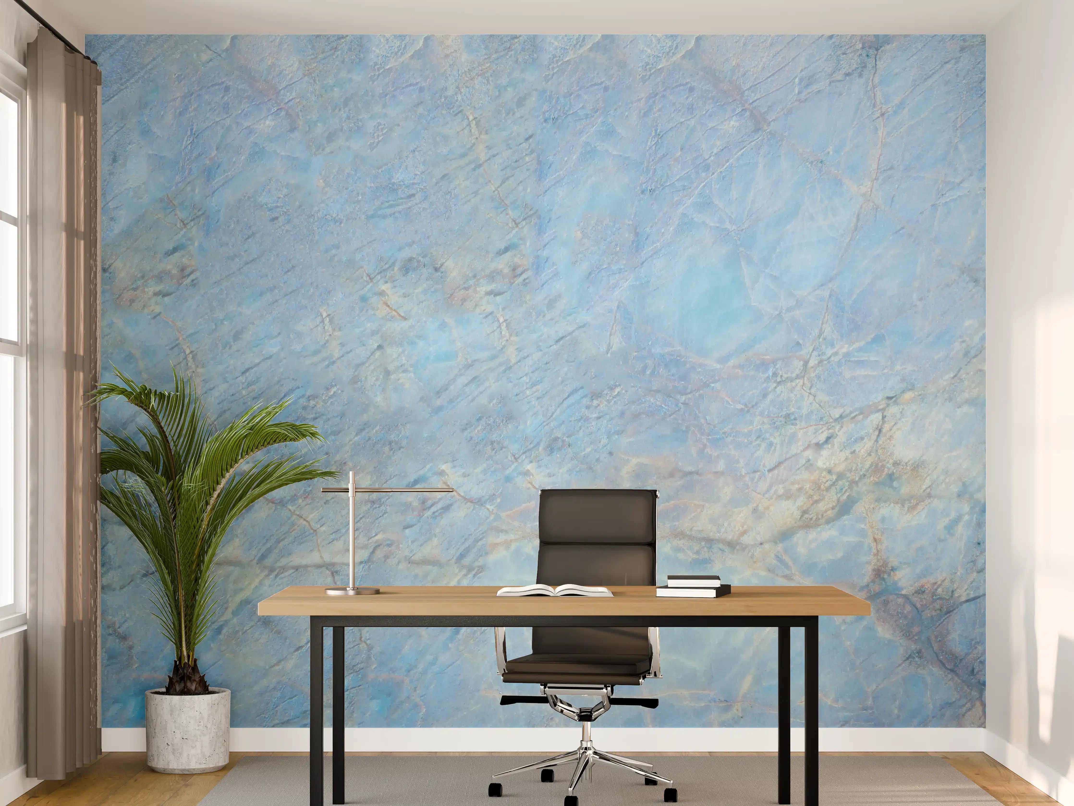 Büro Wandgestaltung - Himmel in Blau und Weiß