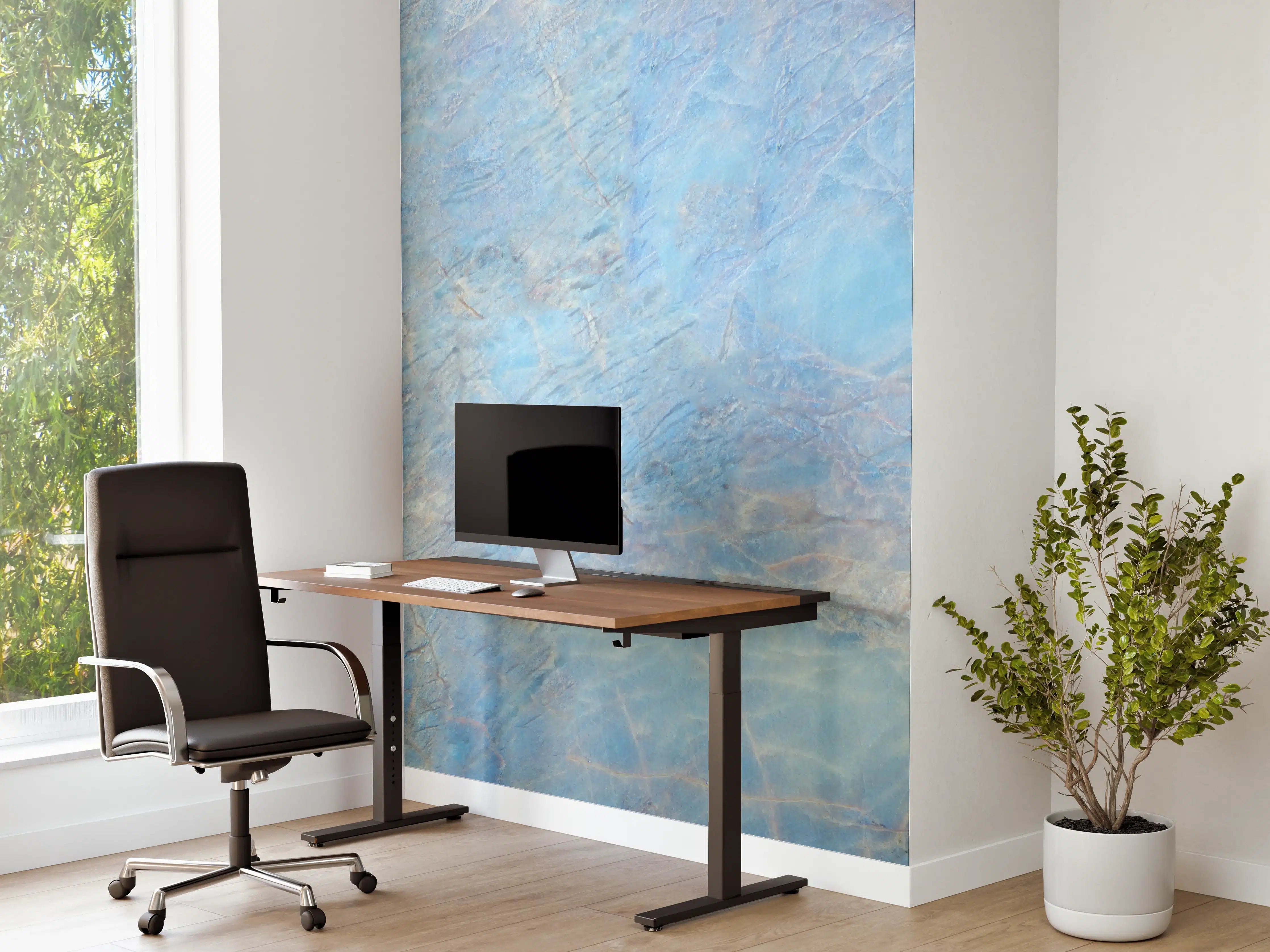 Büro Wandgestaltung - Himmel in Blau und Weiß
