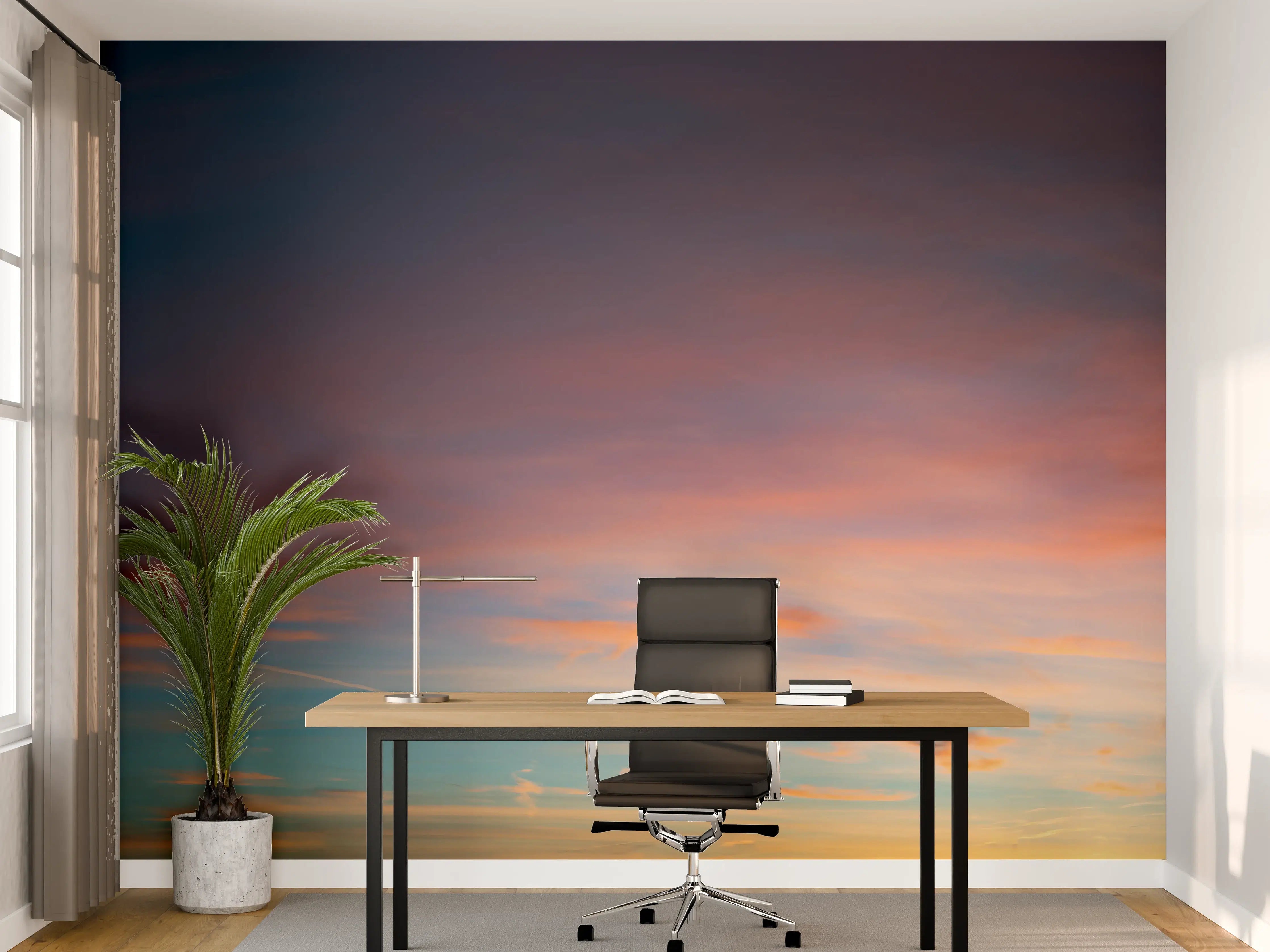 Büro Wandgestaltung - Himmelspanorama bei Sonnenuntergang