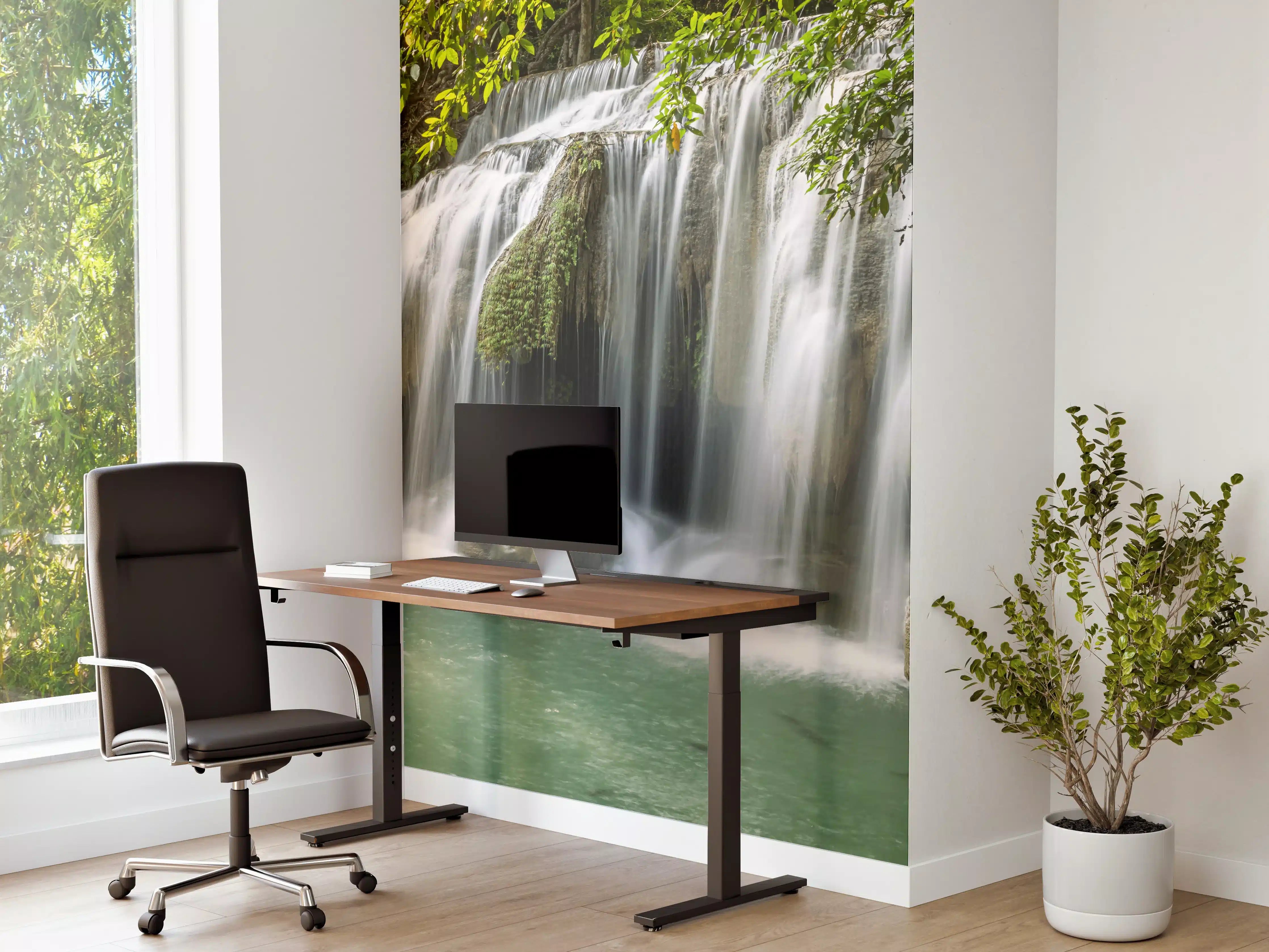Büro Wandgestaltung - Himmlischer Erawan-Wasserfall - Thailand