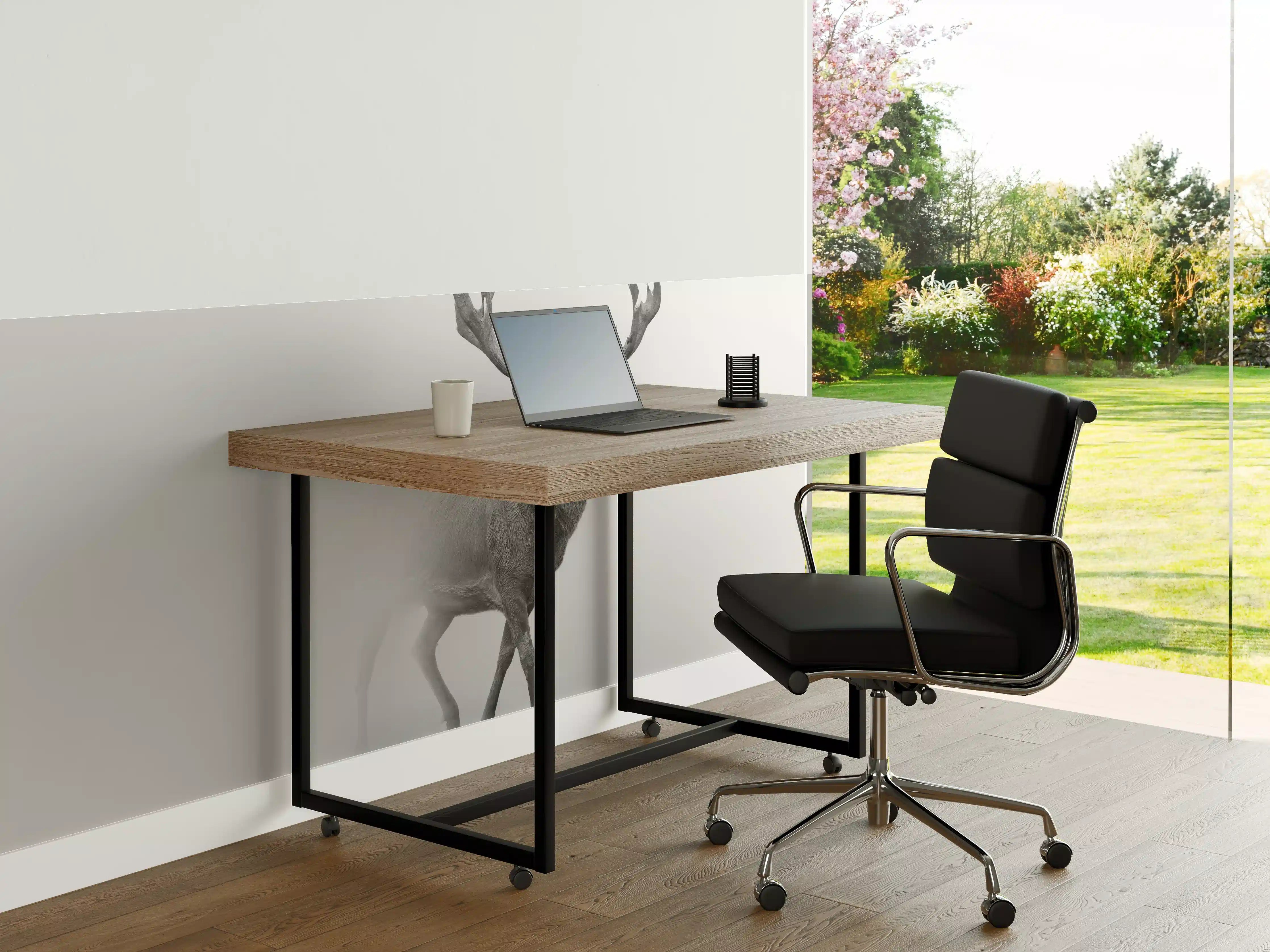 Büro Wandgestaltung - Hirsch Graustufenbild