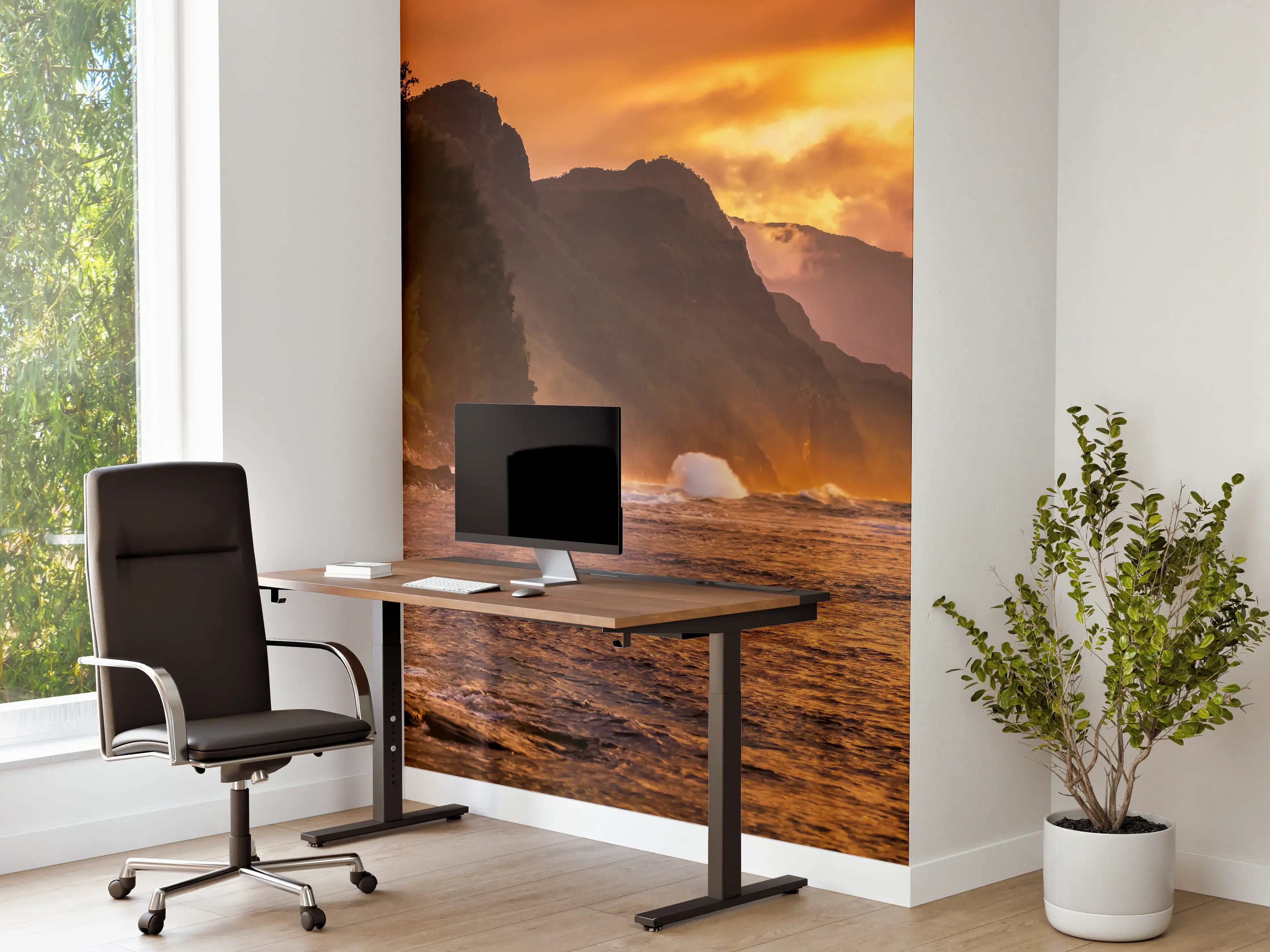 Büro Wandgestaltung - Hochzeitspaar auf Hawaii