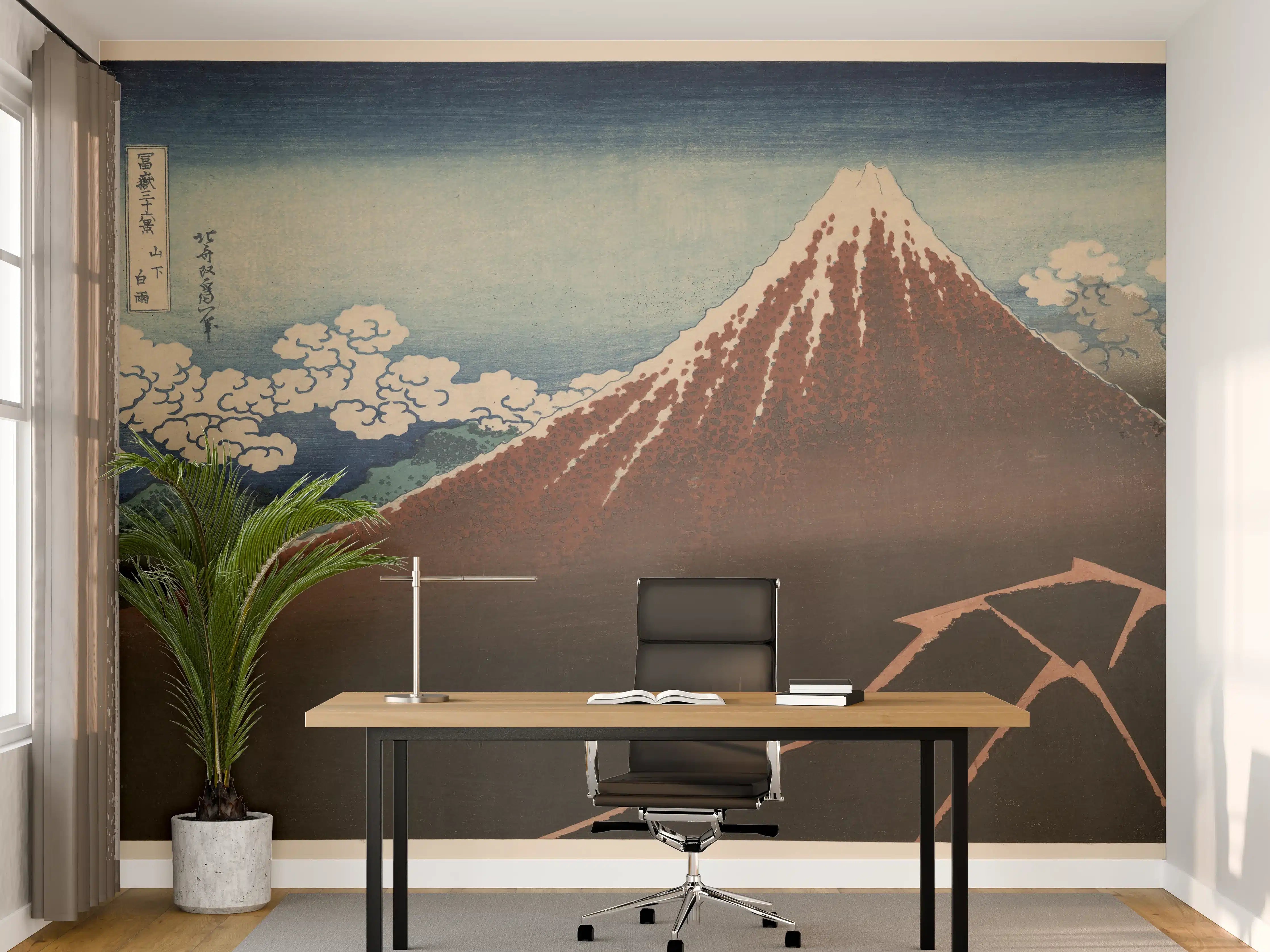 Büro Wandgestaltung - Hokusai Fuji Berglandschaft