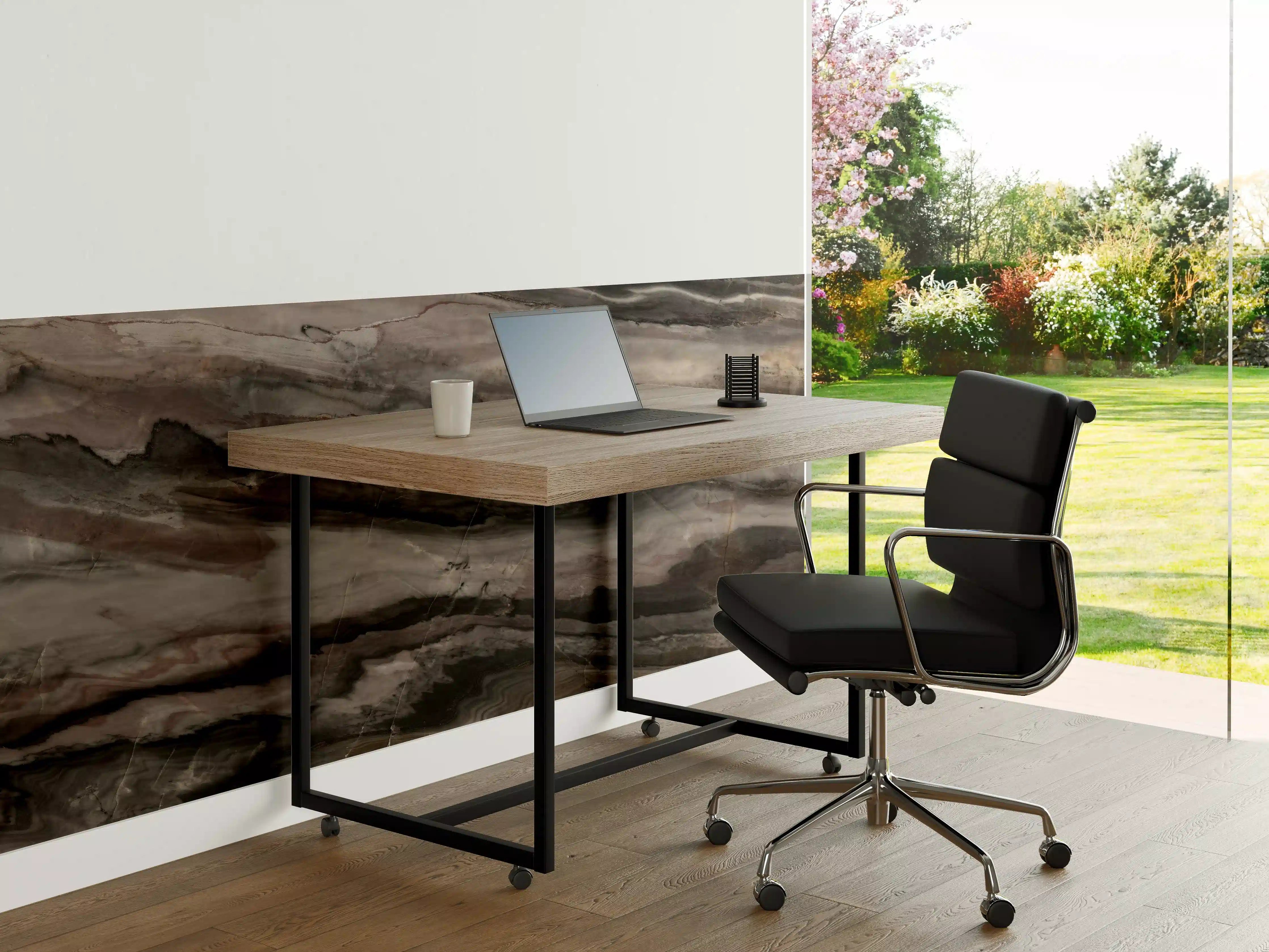 Büro Wandgestaltung - Holz-Marmor Textur