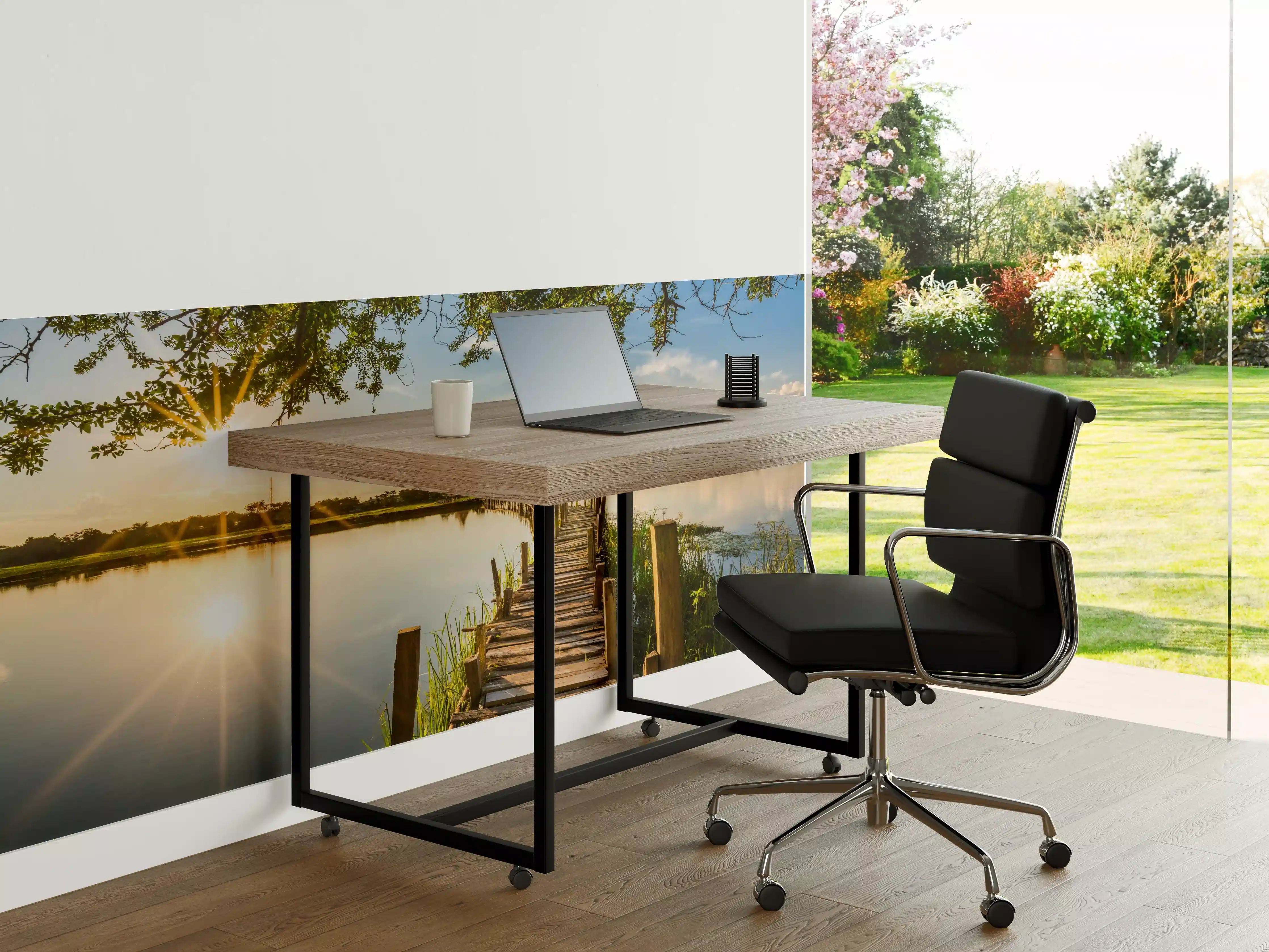 Büro Wandgestaltung - Holzbrücke am See - Thailand