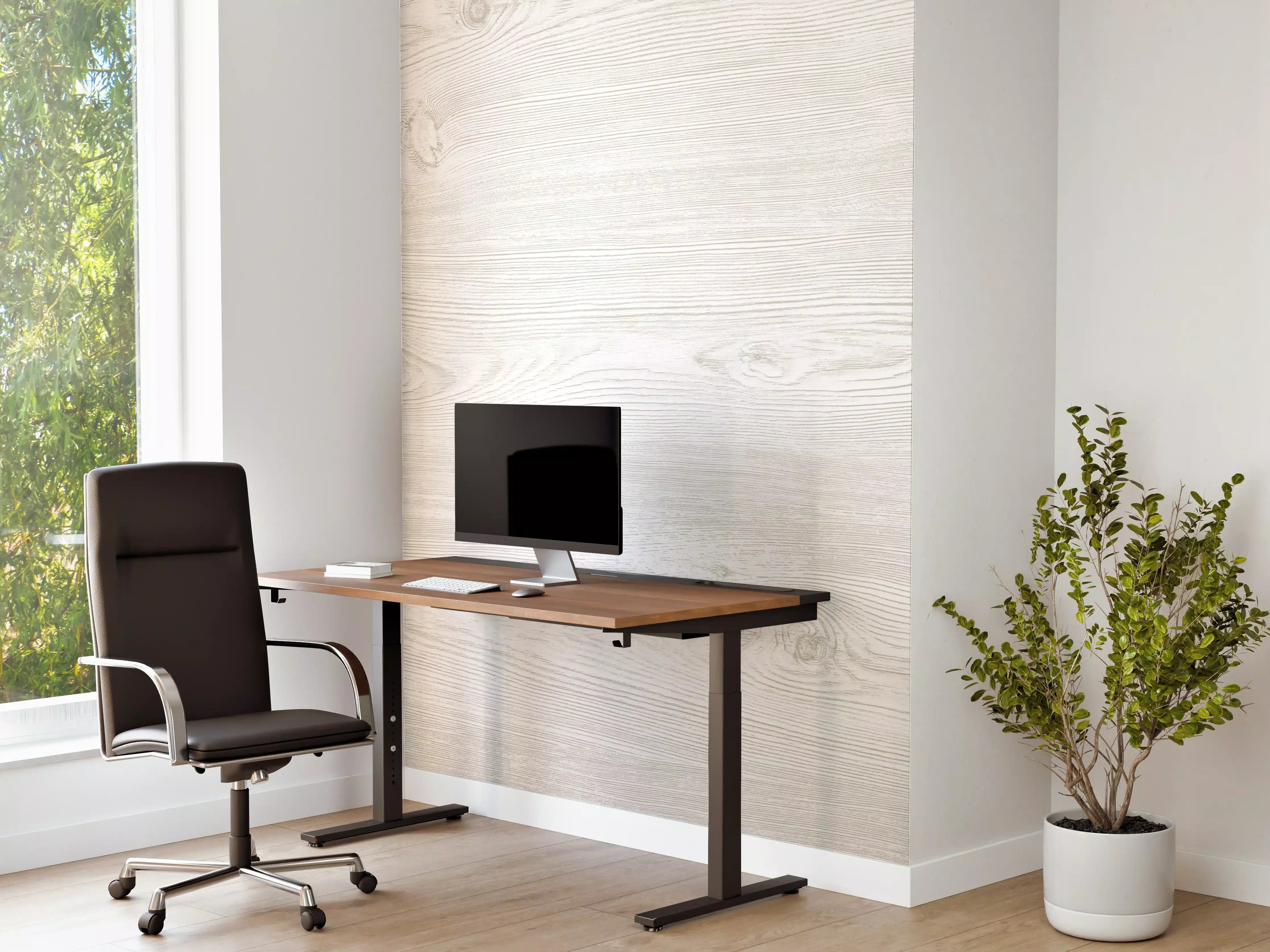Büro Wandgestaltung - Holzoptik - hell