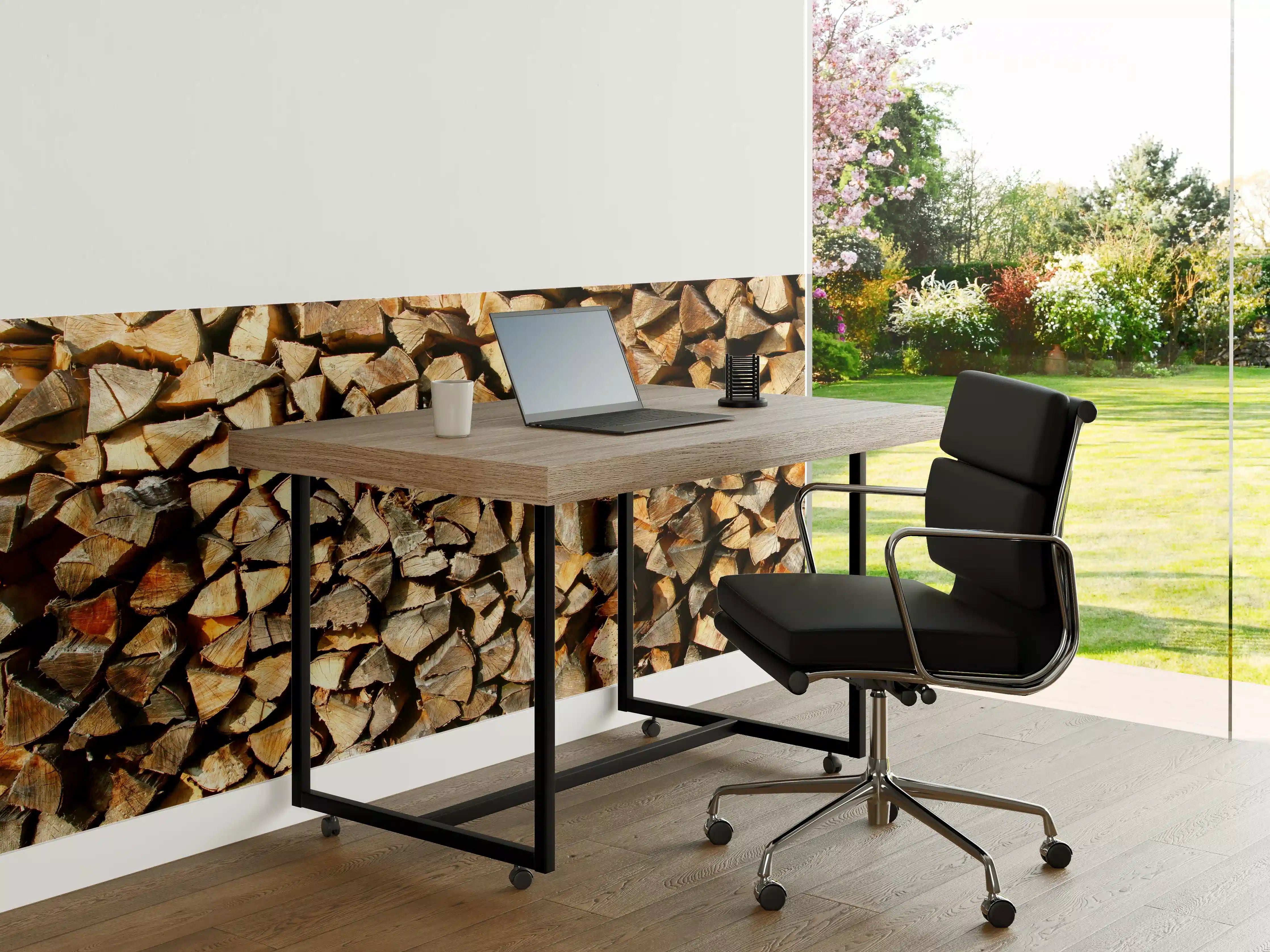 Büro Wandgestaltung - Holzstämme