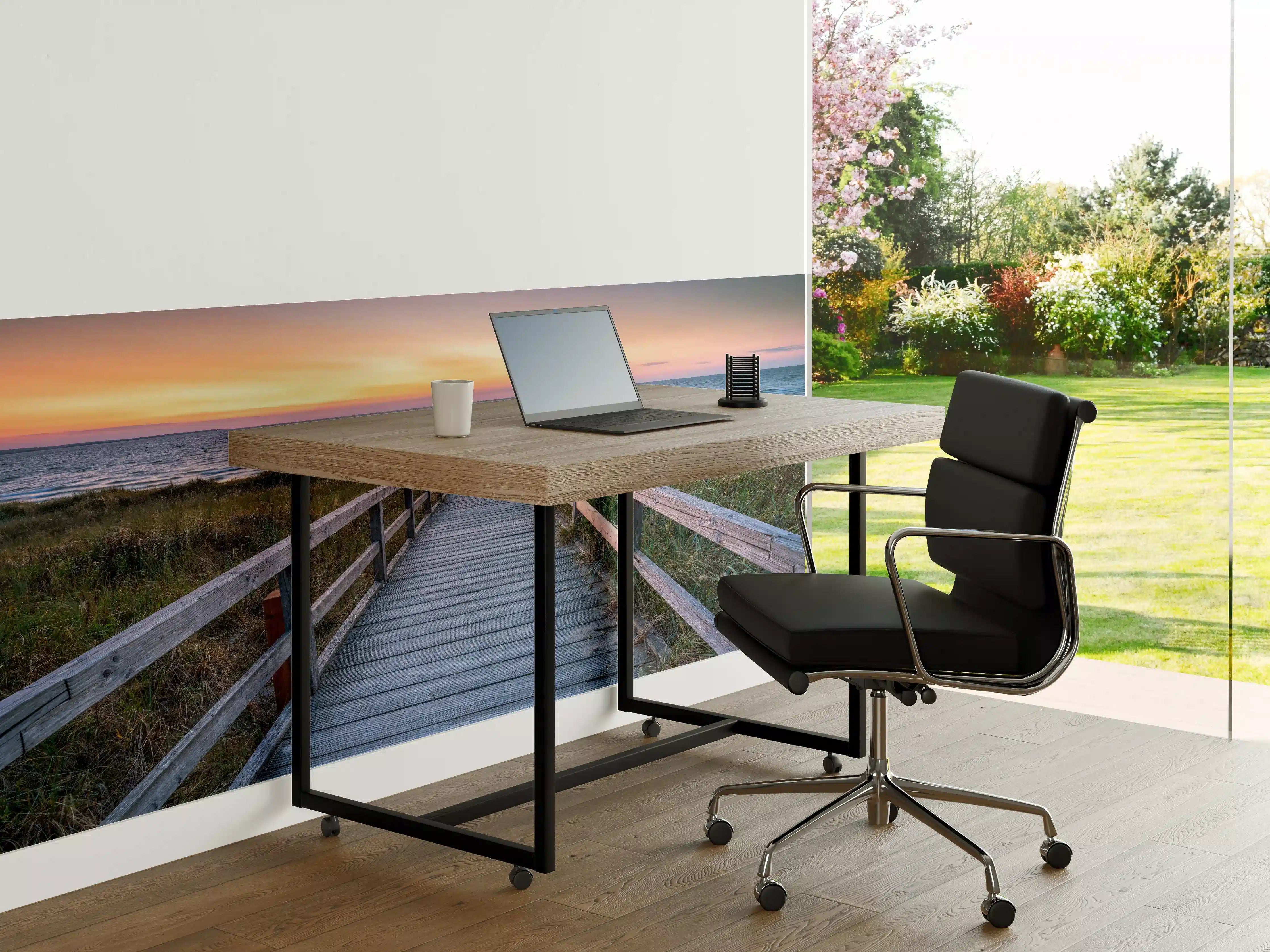 Büro Wandgestaltung - Holzsteg am Strand