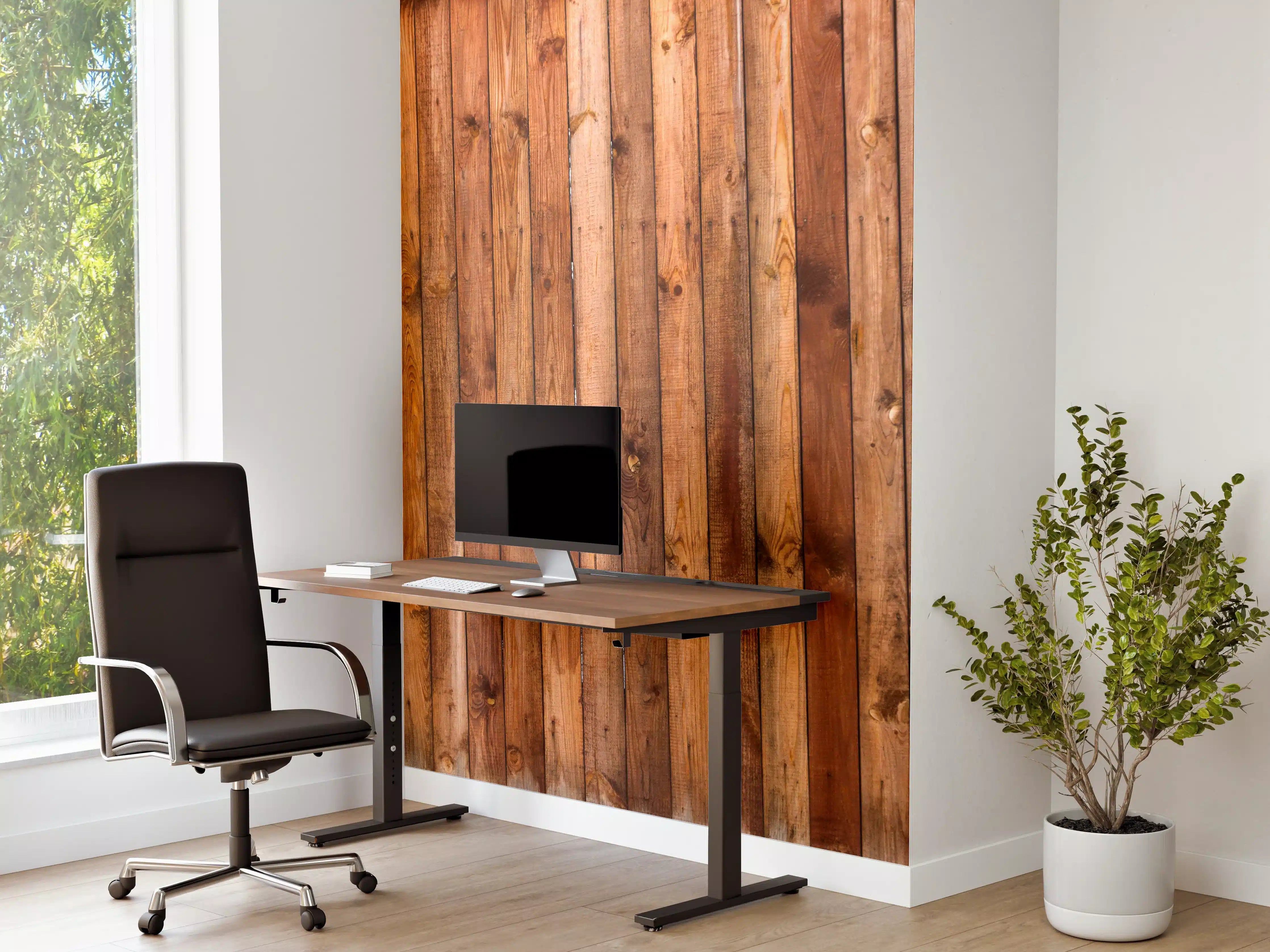 Büro Wandgestaltung - Holzstruktur Planken Panorama