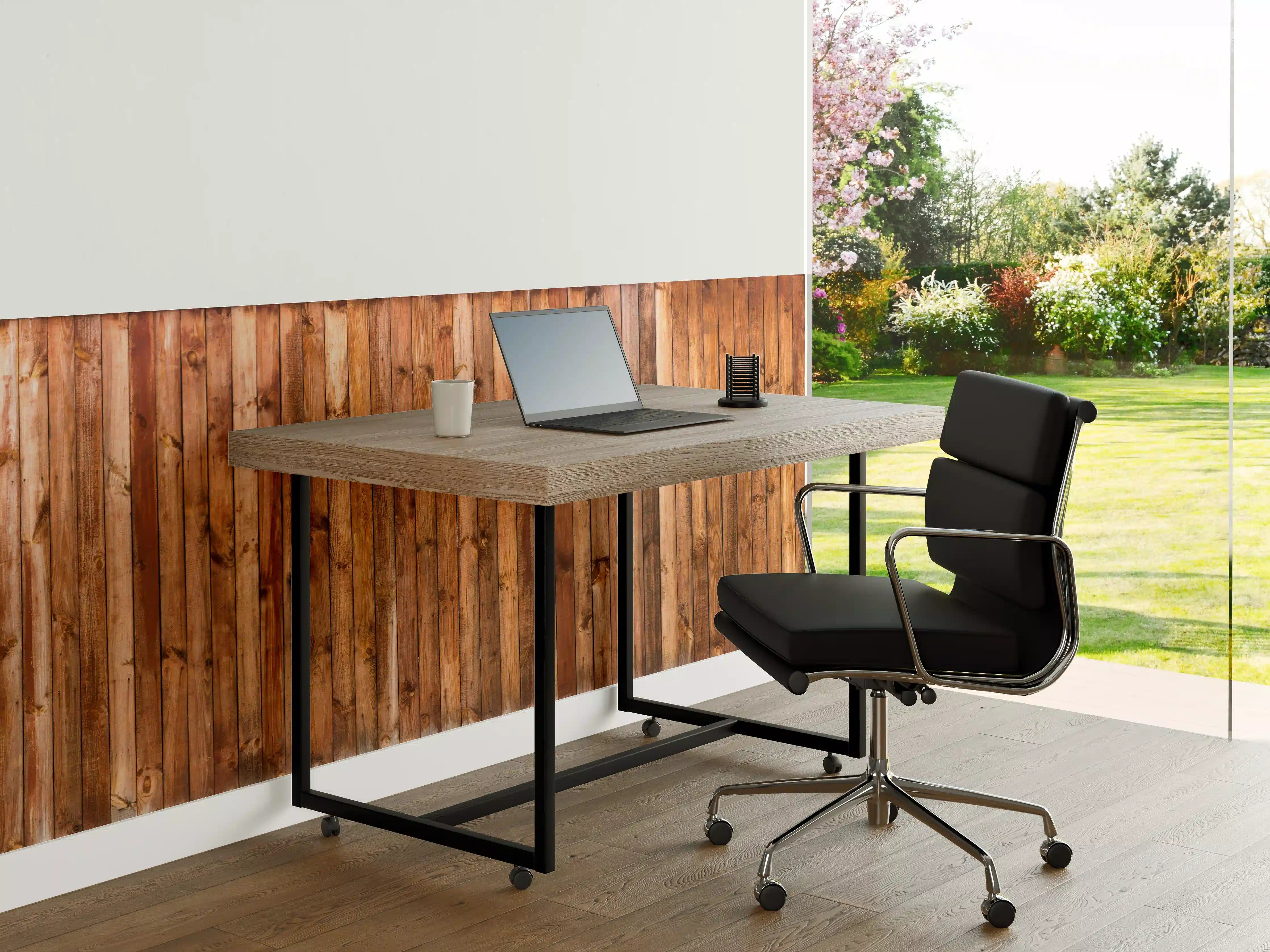 Büro Wandgestaltung - Holzstruktur Planken Panorama