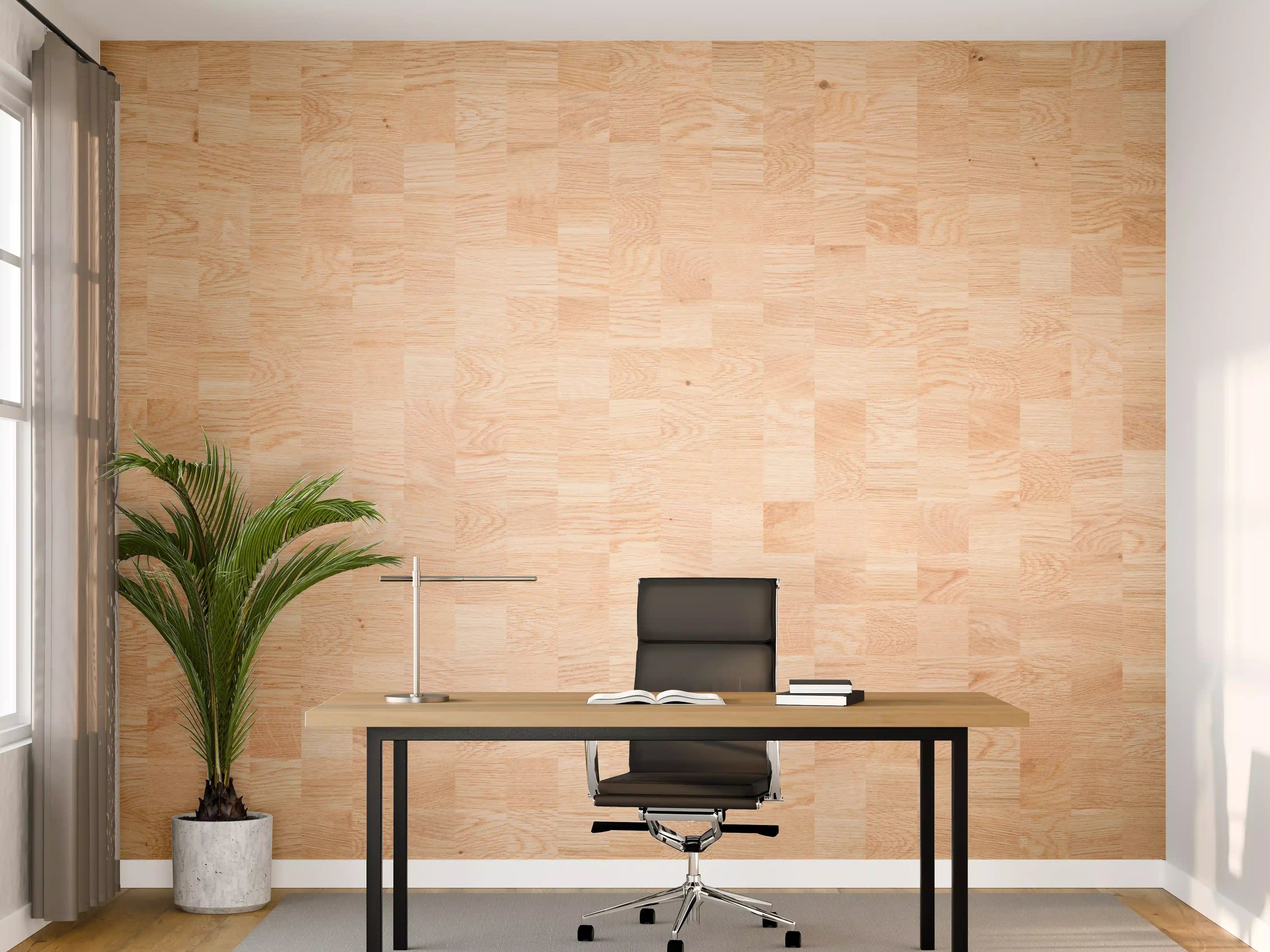 Büro Wandgestaltung - Holztextur aus Eschenholz
