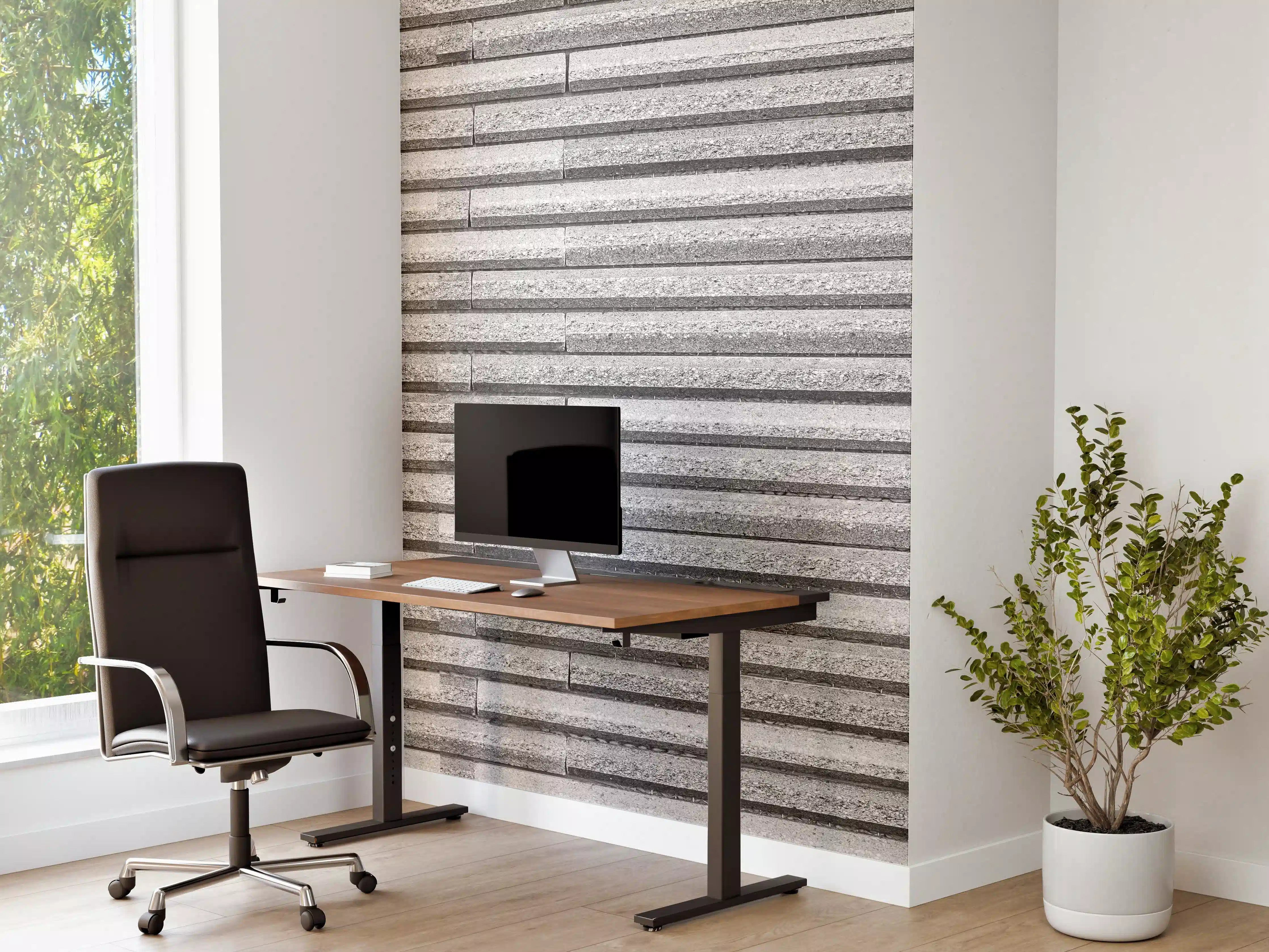Büro Wandgestaltung - Horizontale weiße Steinwand Textur